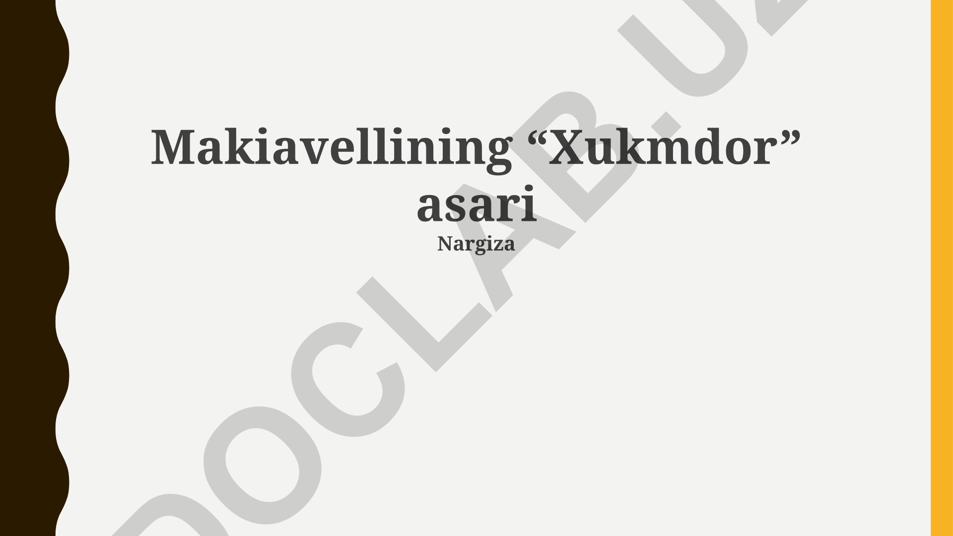 Makiavellining “Xukmdor” asari: Zamonaviy Siyosatga Ta'siri