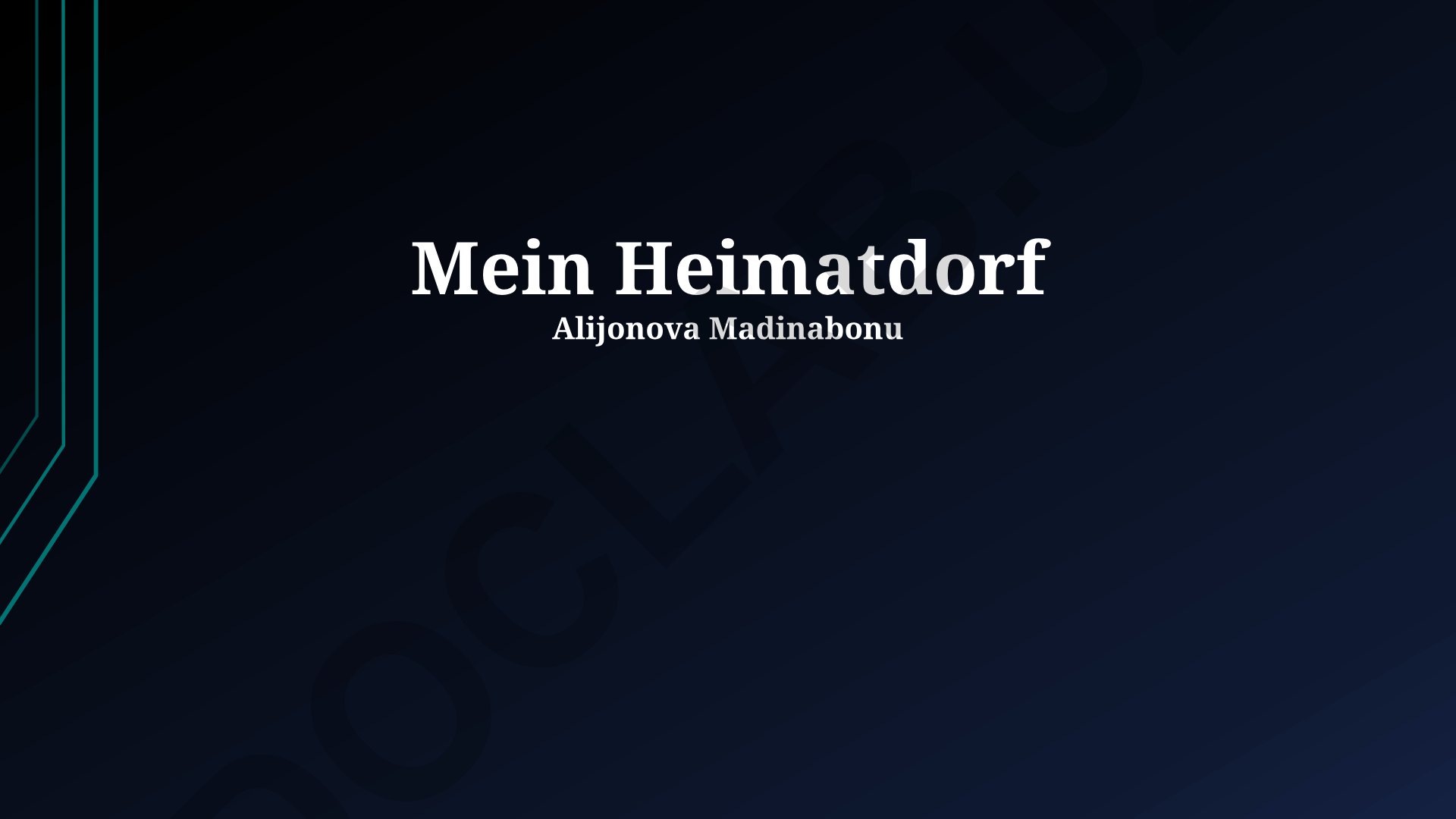 Mein Heimatdorf Alijonova Madinabonu: Traditionen, Wirtschaft und Zukunftspläne