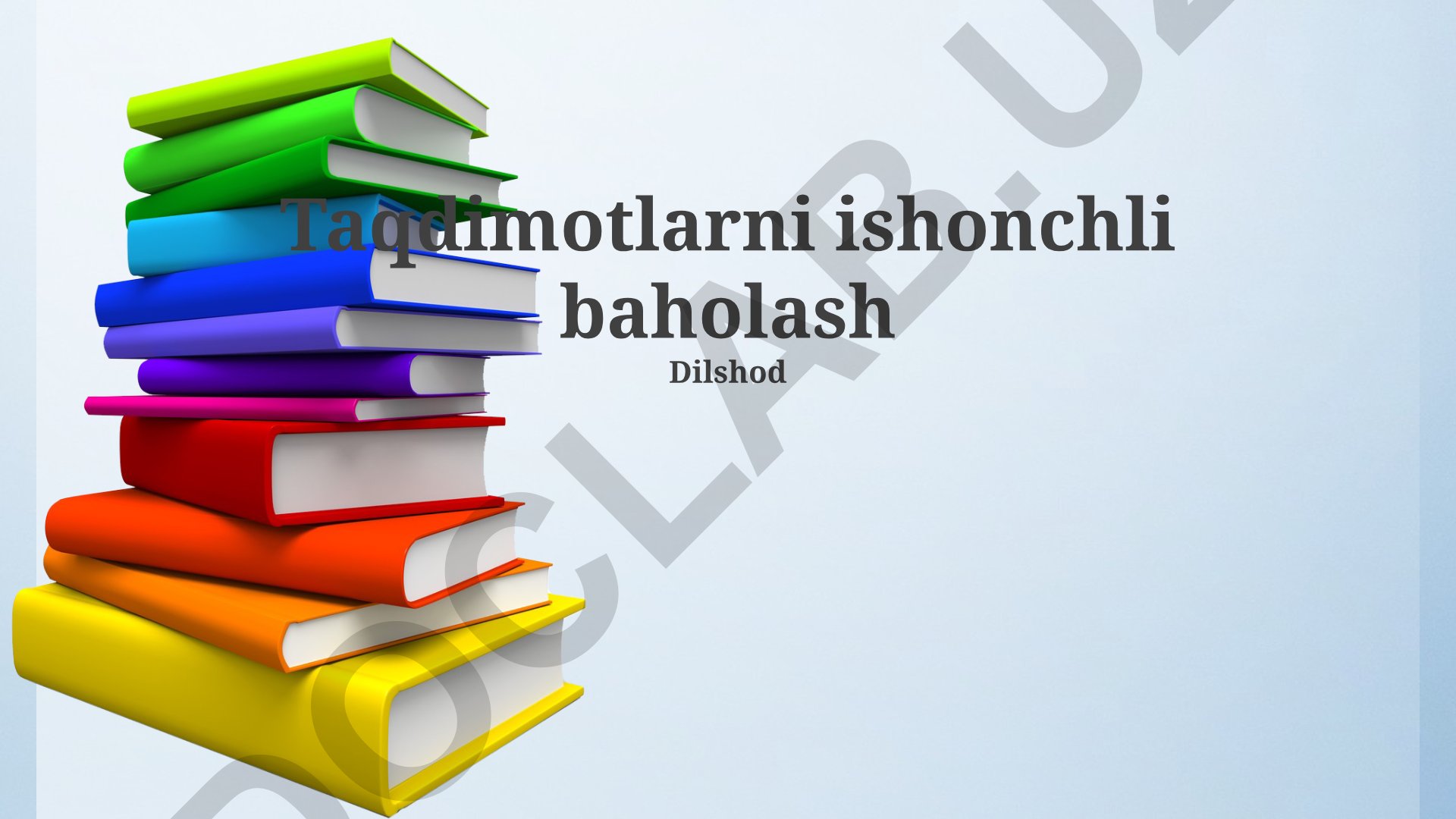 Taqdimotlarni ishonchli baholash usullari va mezonlari