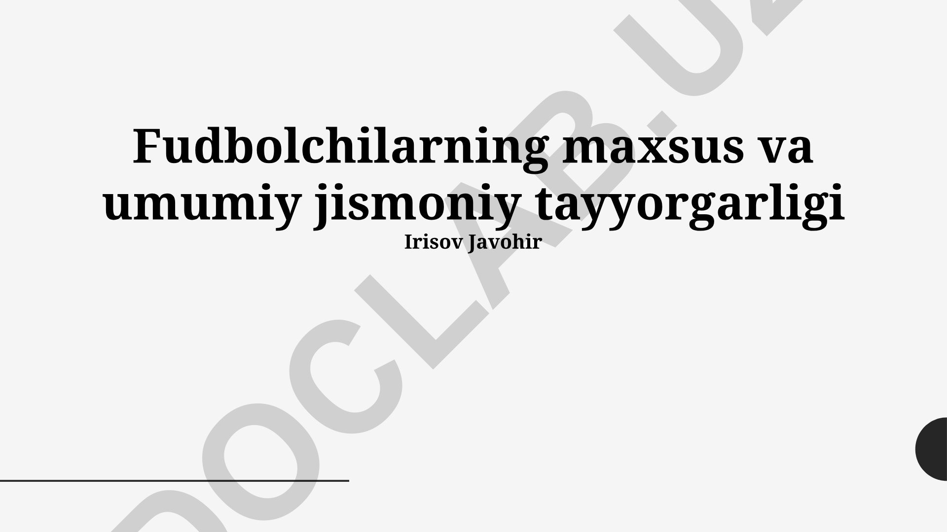 Futbolchilarning maxsus va umumiy jismoniy tayyorgarligi