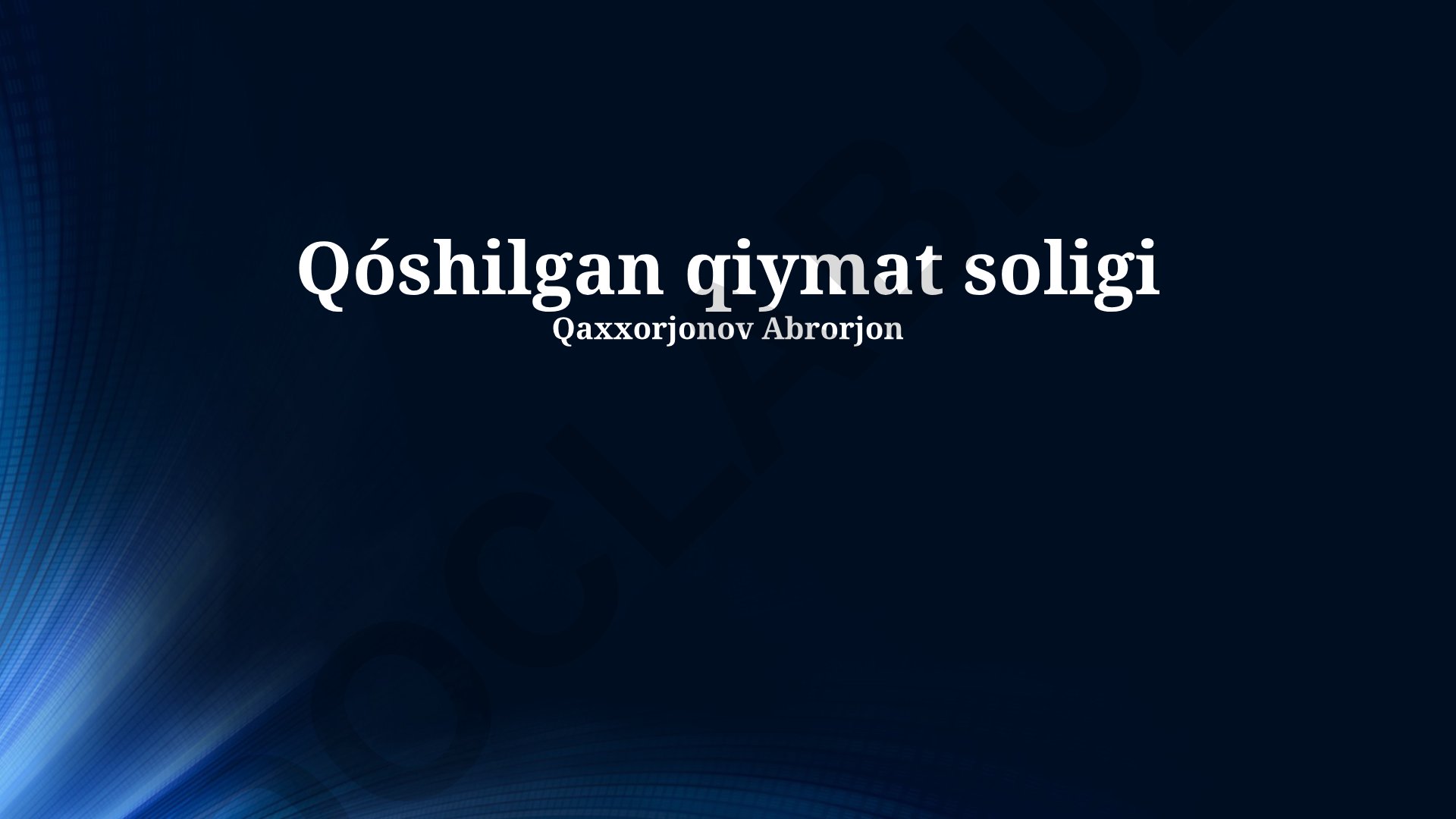 Qo'shilgan qiymat solig'i (QQS) hisoblash, to'lash va muhim jihatlari