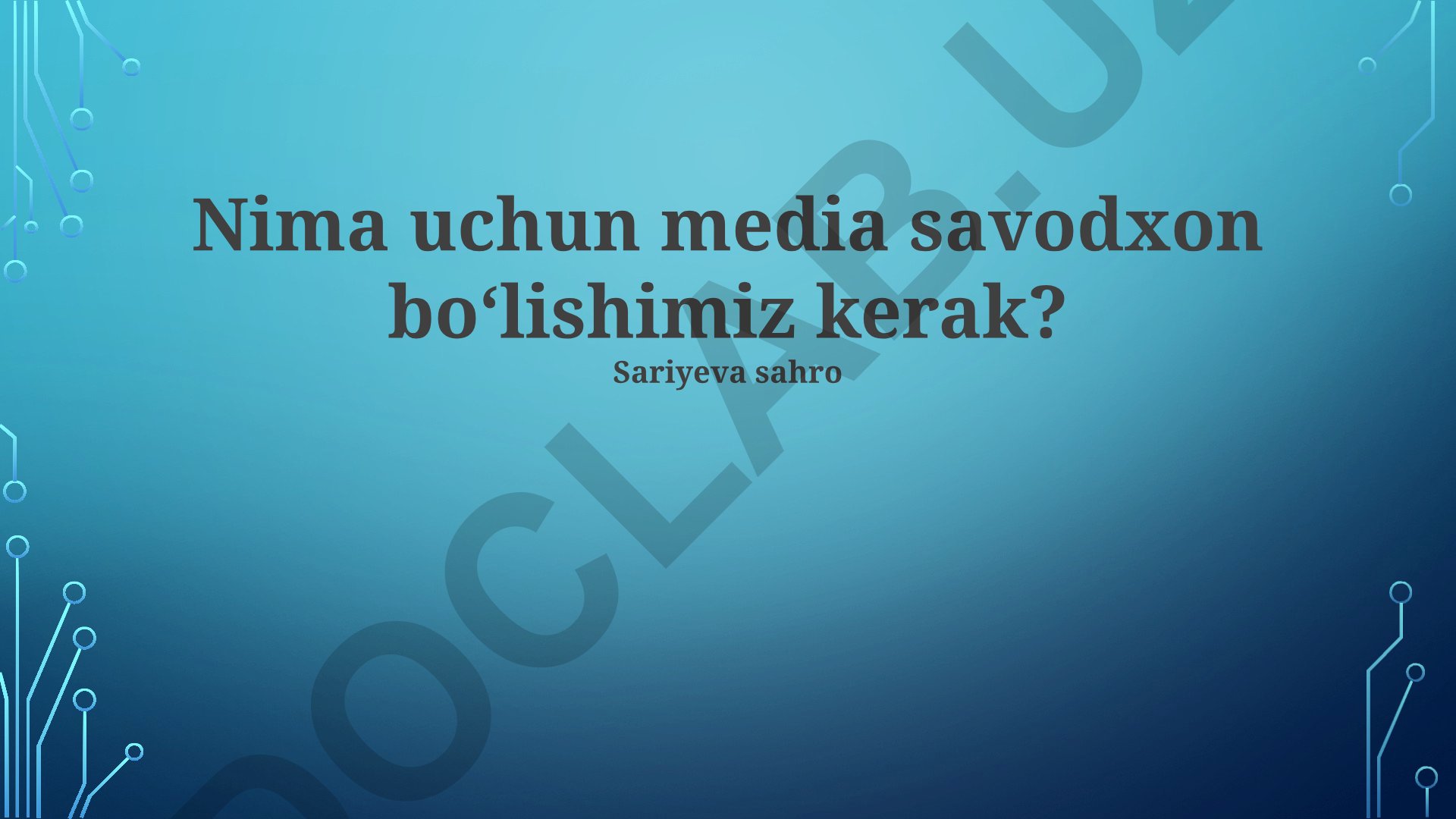 OAV Savodxonligi: Soxta Yangiliklar va Manipulyatsiyadan Himoya