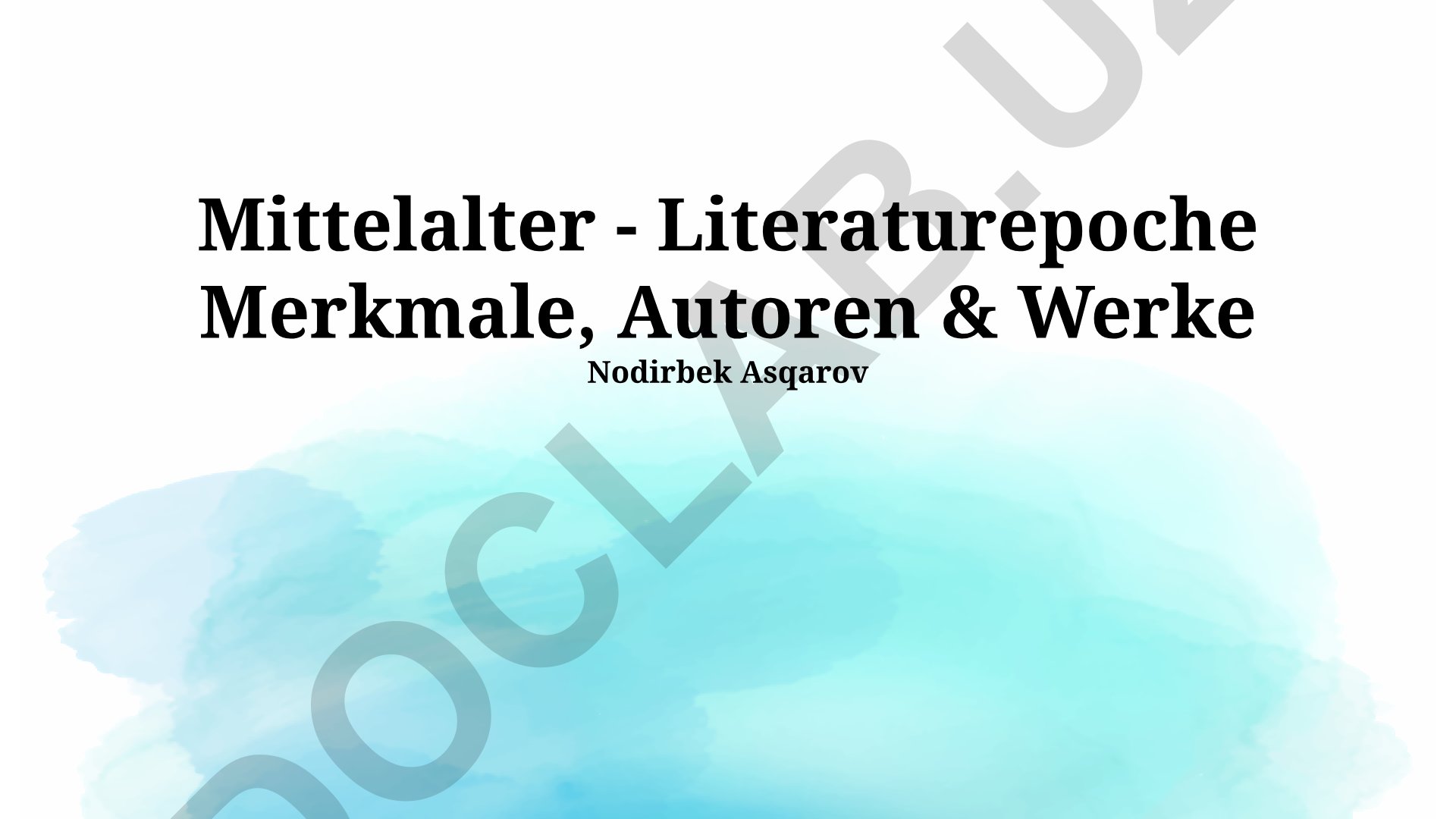 Mittelalter - Literaturepoche Merkmale, Autoren & Werke
