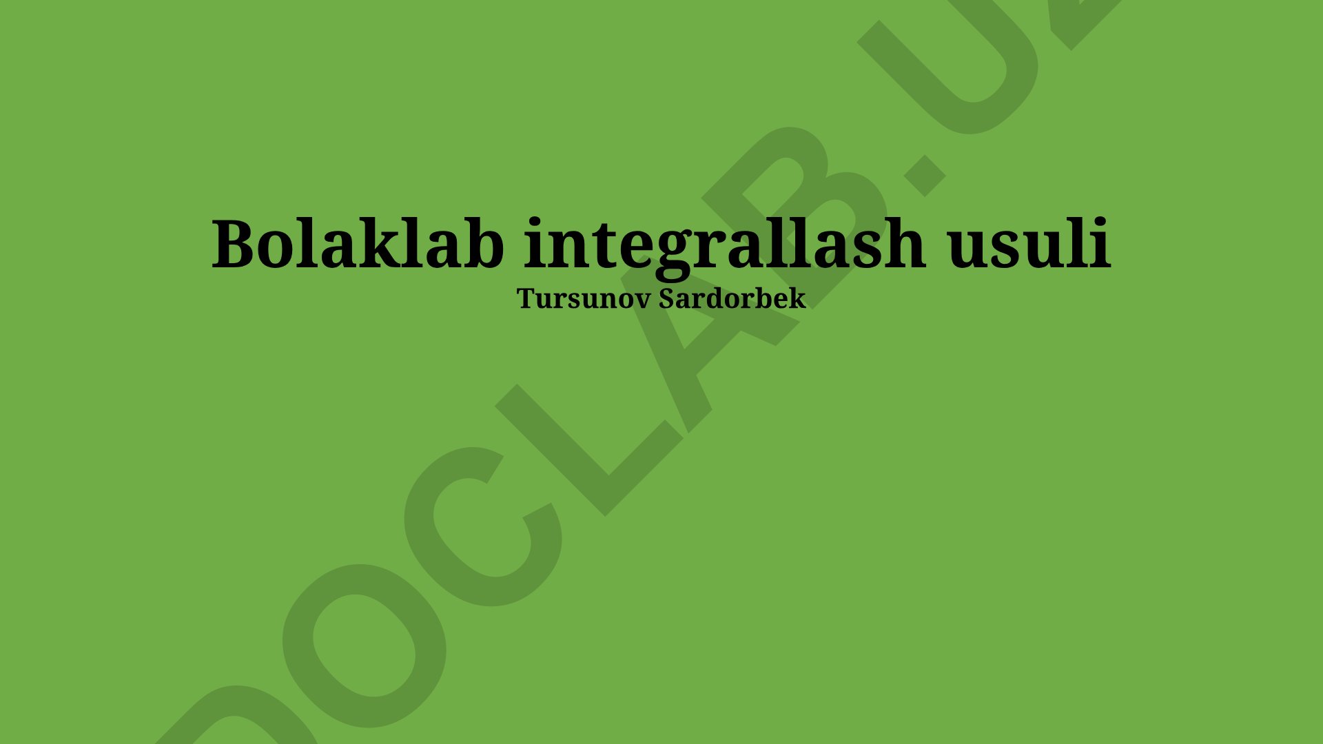 Bolaklab integratsiya usuli va xavfsizlik tizimlari