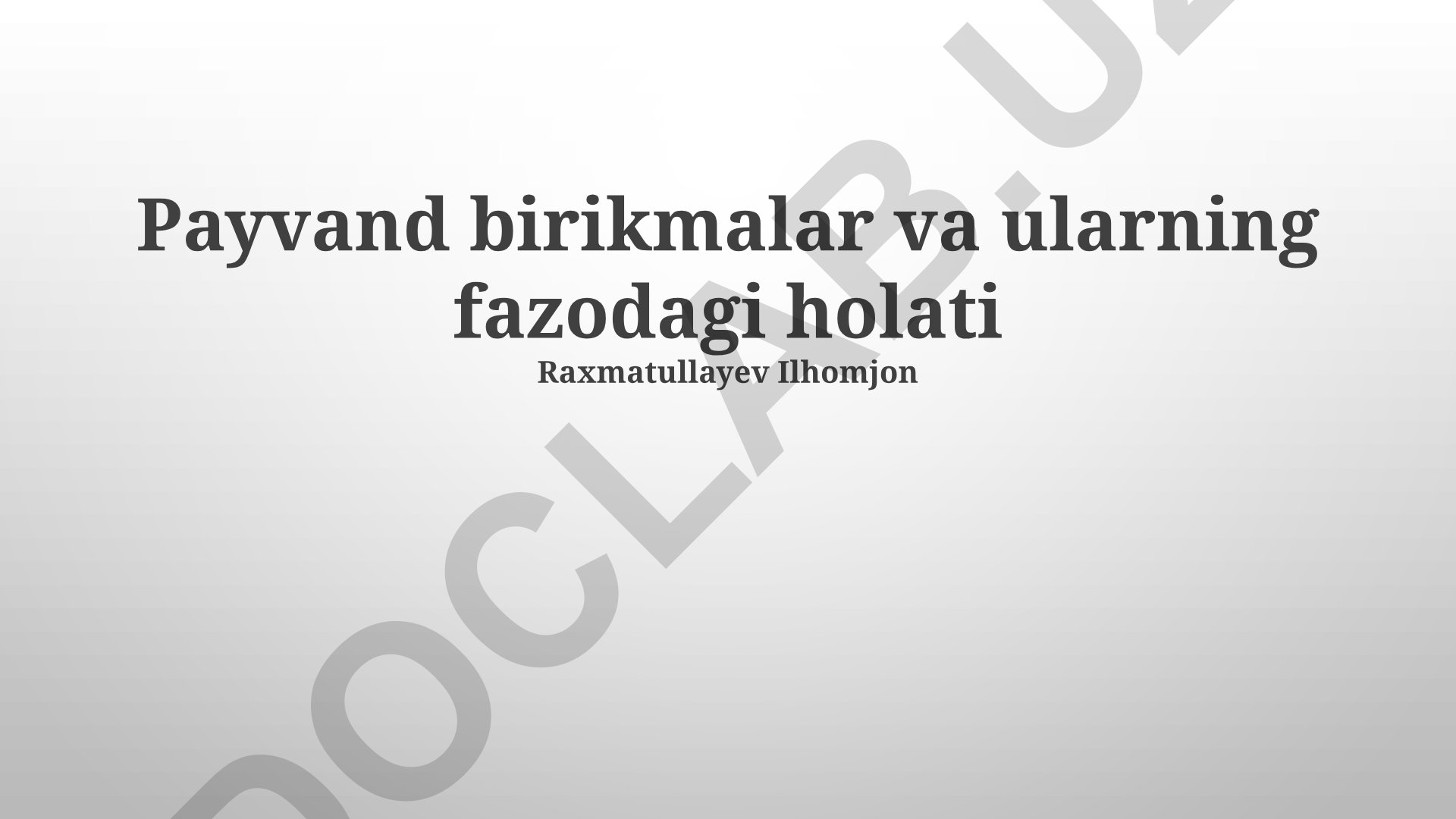 Koordinatsion birikmalar va ularning fazodagi holati