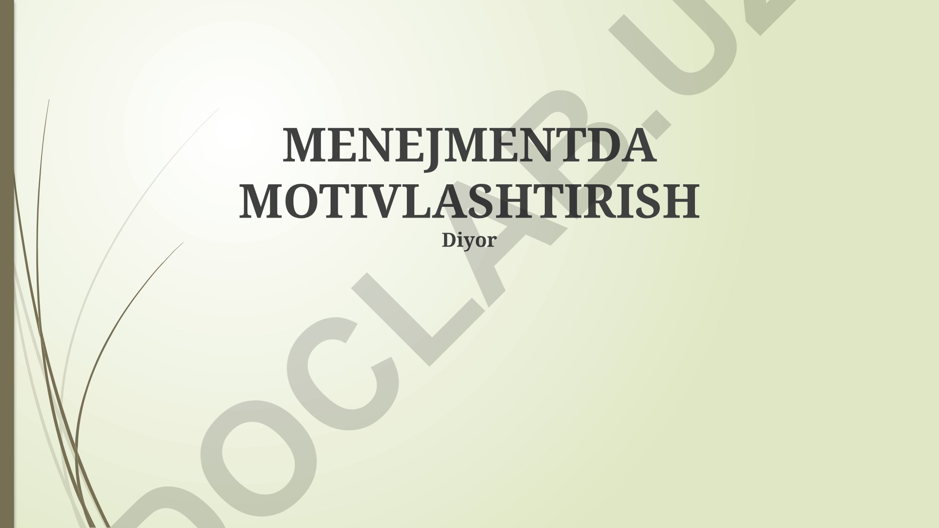 Menejmentda motivatsiya nazariyalari va strategiyalari