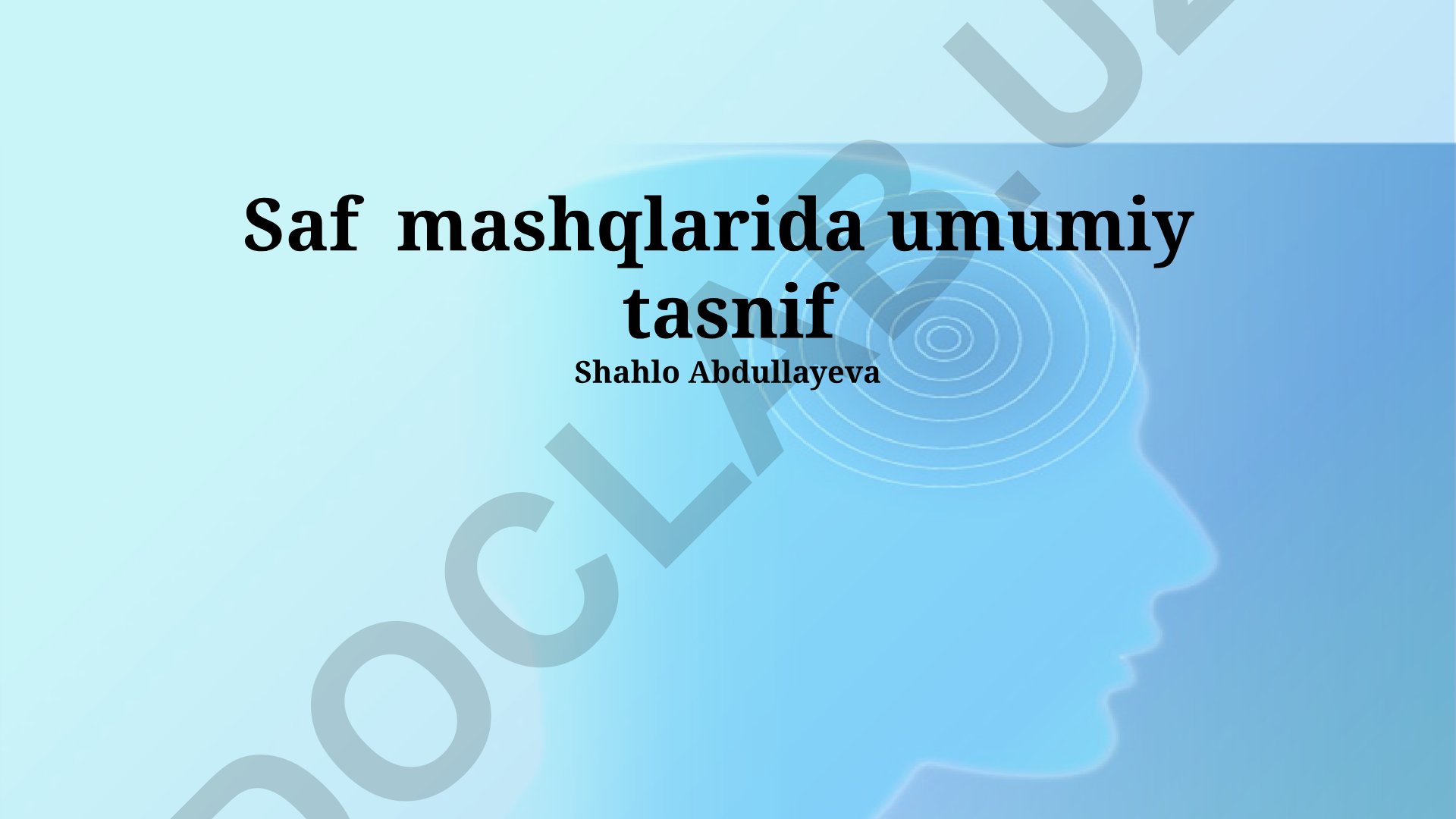 Saf mashqlarida umumiy tasnif va xavfsizlik choralari