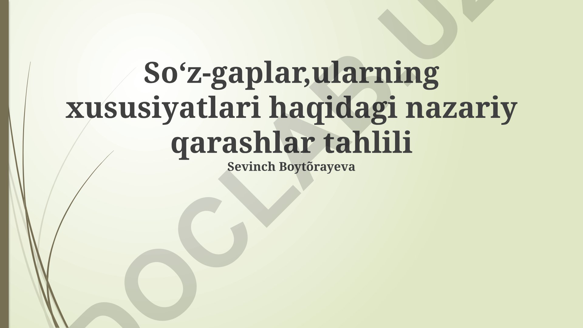 So'z va so'z birikmalarining pragmatik tahlili