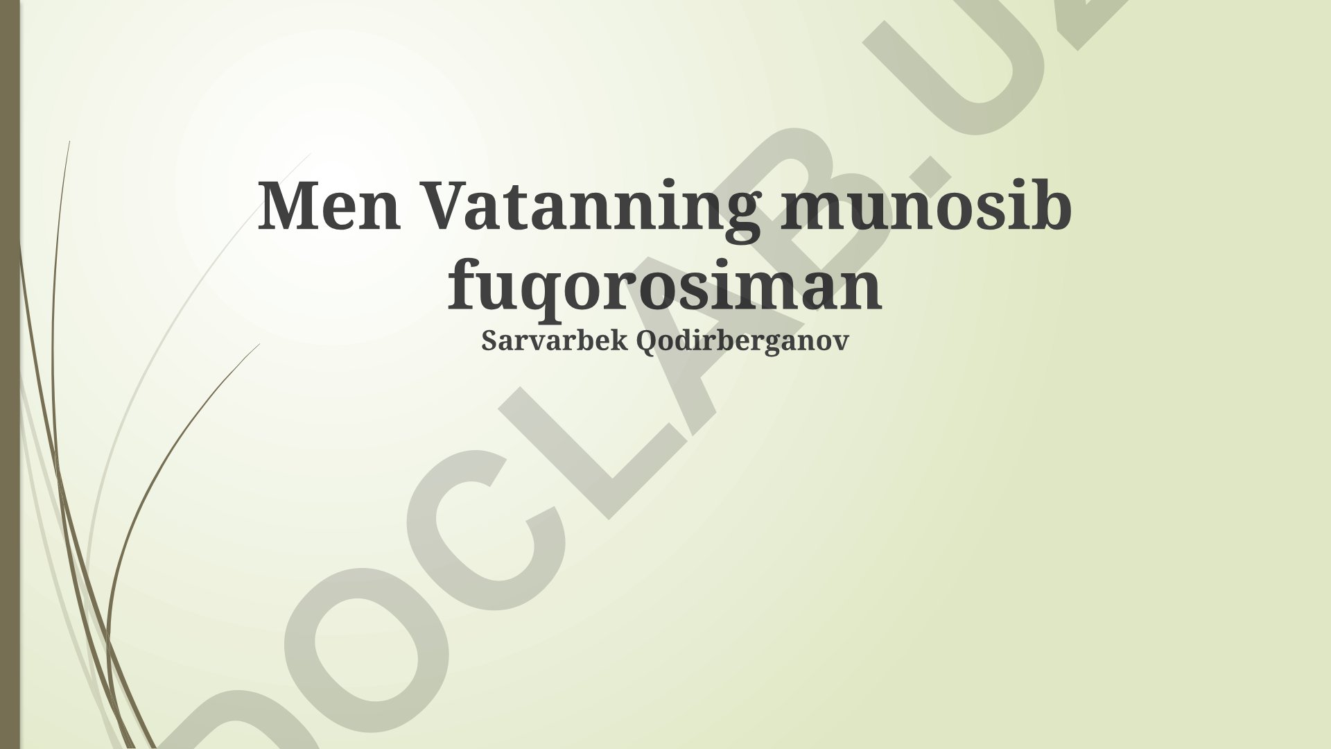 O'zbekiston yoshlarining vatanparvarlik ruhi va kelajak avlodlarga meros dasturi