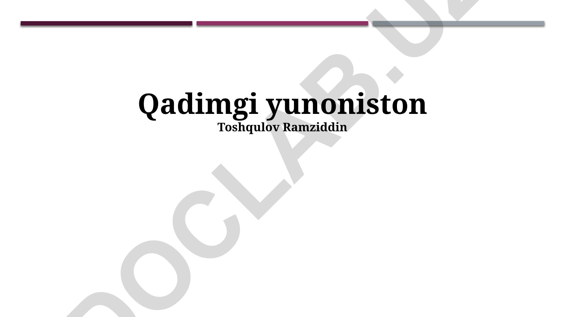 Qadimgi Yunoniston tarixi, madaniyati va falsafasi