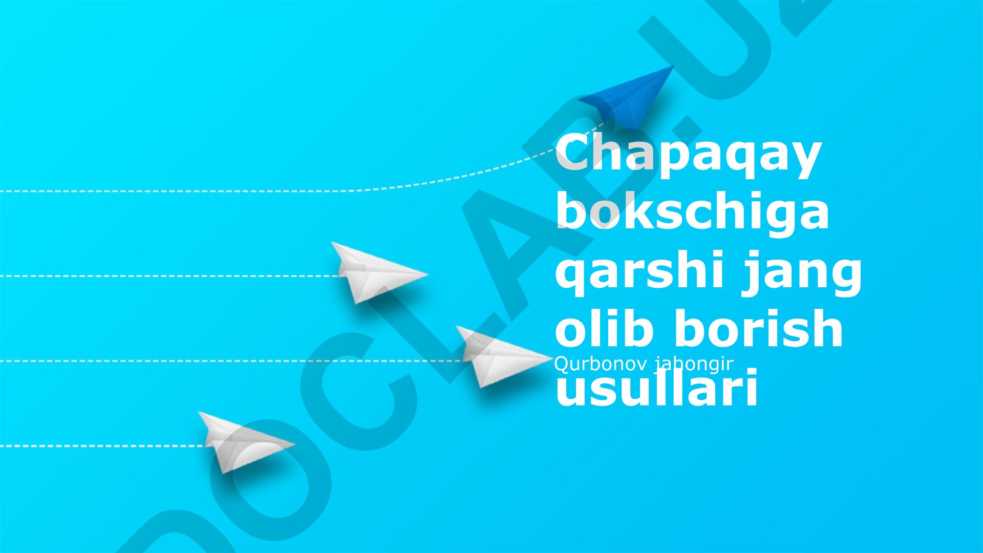 Chapaqay bokschiga qarshi jang olib borish usullari
