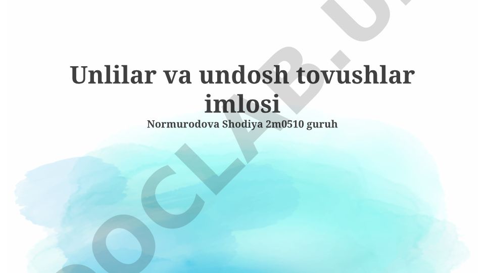 Unlilar va undosh tovushlar imlosi: asosiy qoidalar va istisnolar