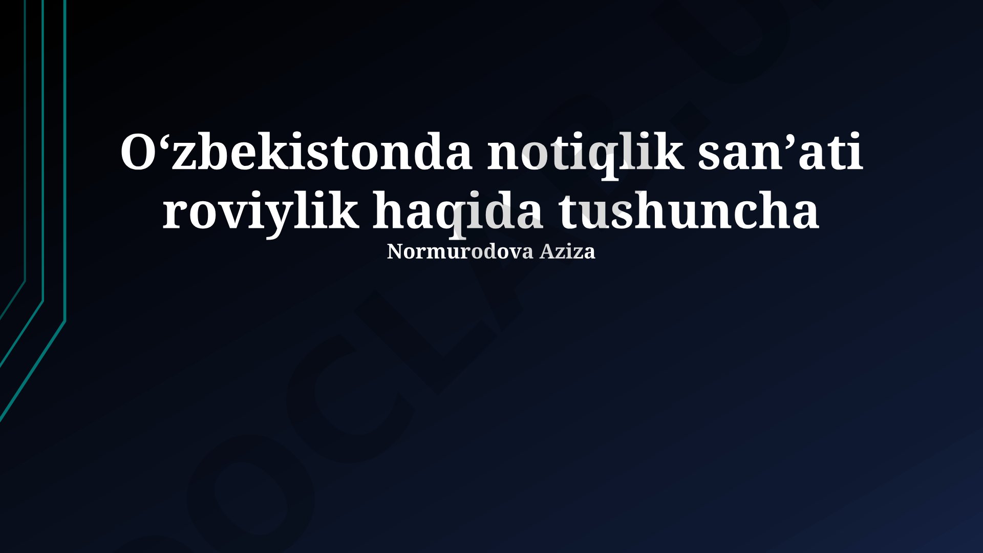 Oʻzbekistonda notiqlik sanʼati va roviylik haqida tushuncha