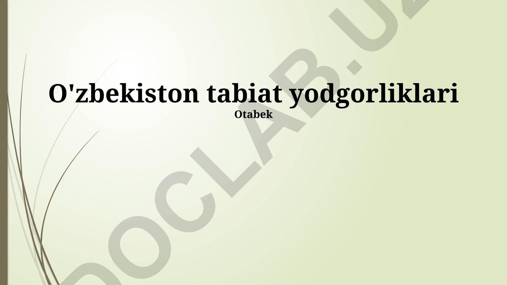 O'zbekiston tabiat yodgorliklari va himoyalangan hududlar