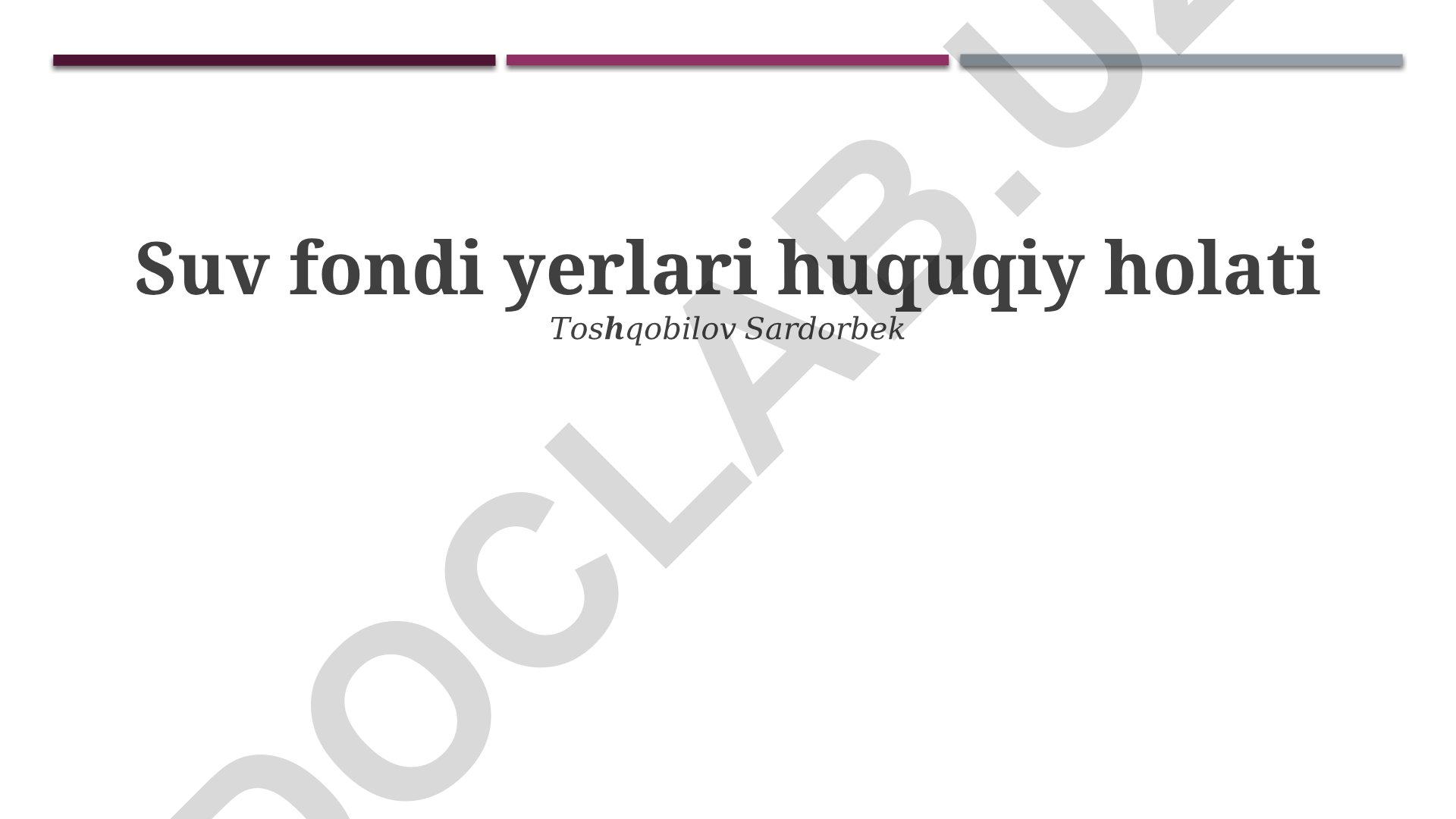Shahar atrofi yer uchastkalarining huquqiy holati va nizolarni hal qilish