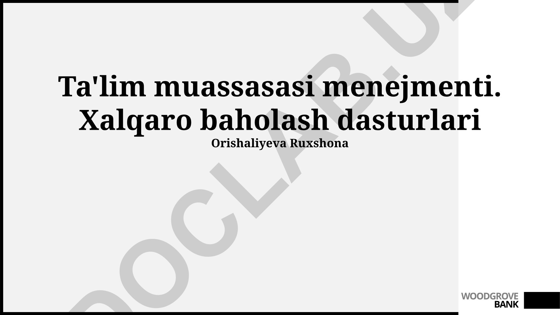 Xalqaro akkreditatsiya dasturlari va ta'lim muassasalarini boshqarish tizimlari