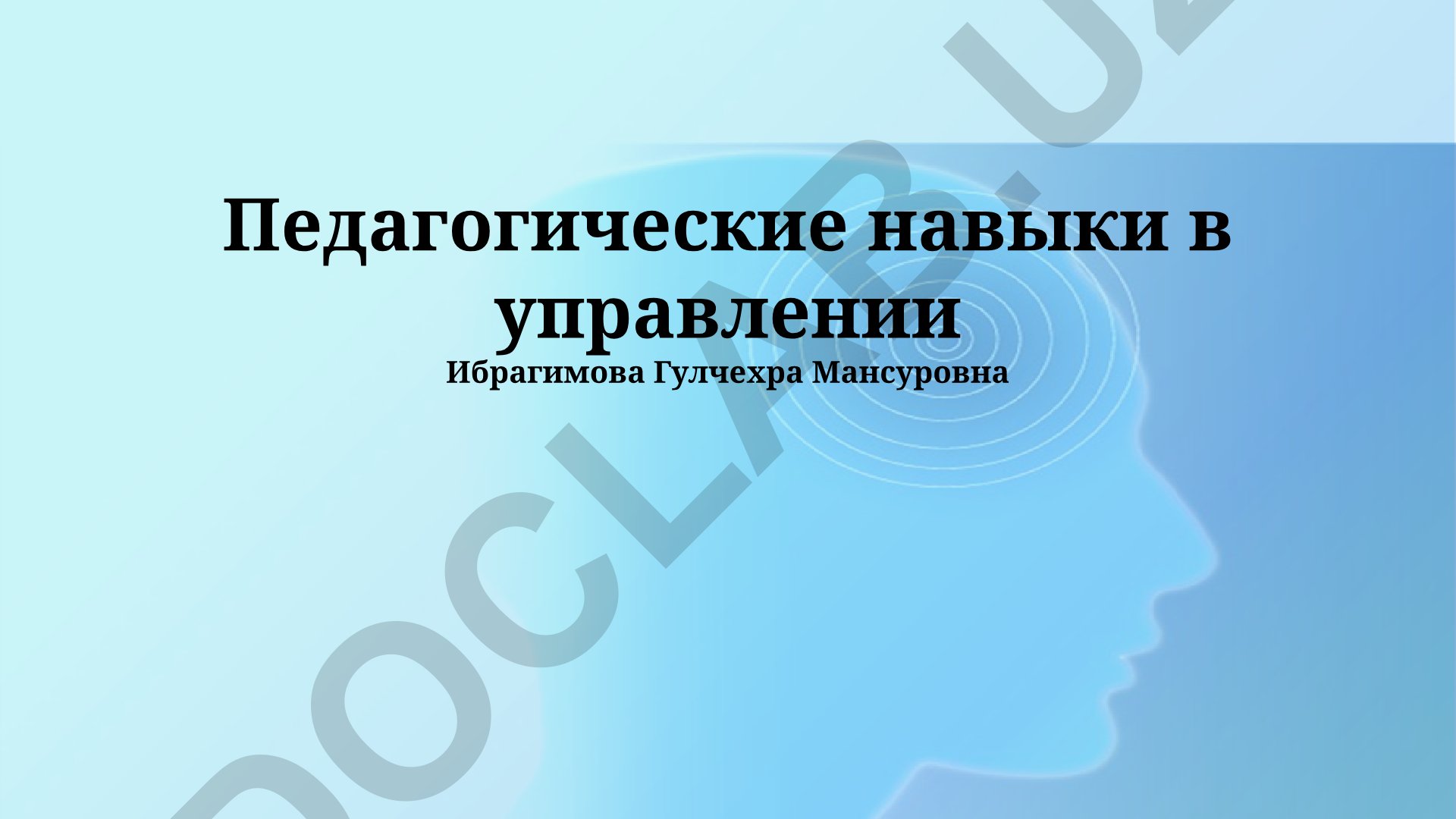 Педагогические навыки в управлении