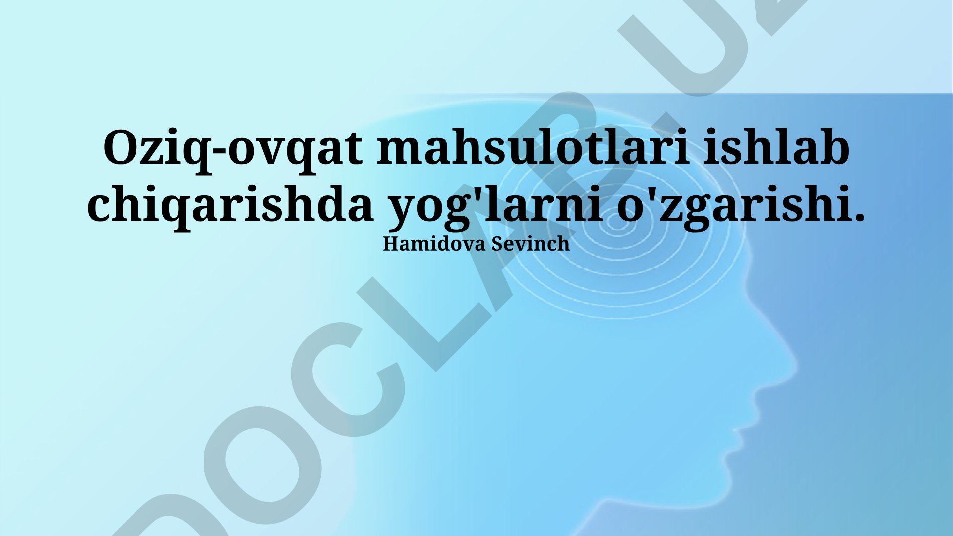 Oziq-ovqat ishlab chiqarishda yog'larning o'zgarishi va atrof-muhit ta'siri