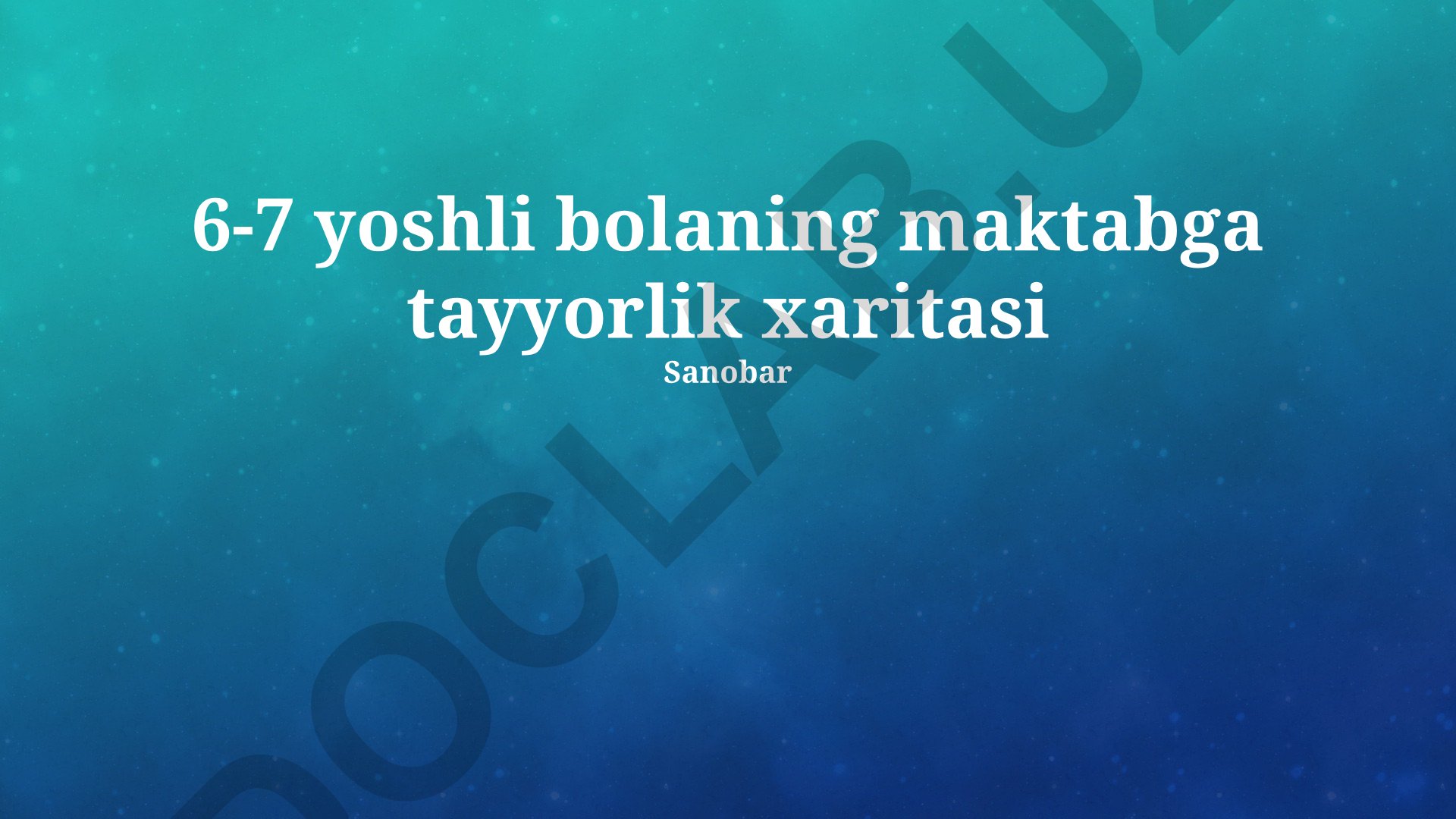 6-7 yoshli bolaning maktabga tayyorlik xaritasi