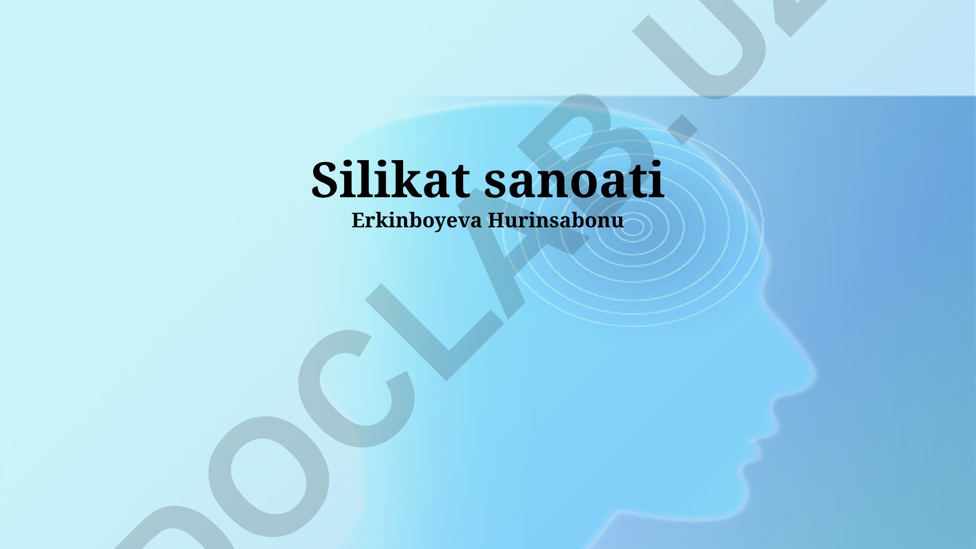 Silikat sanoati va materiallari texnologiyalari