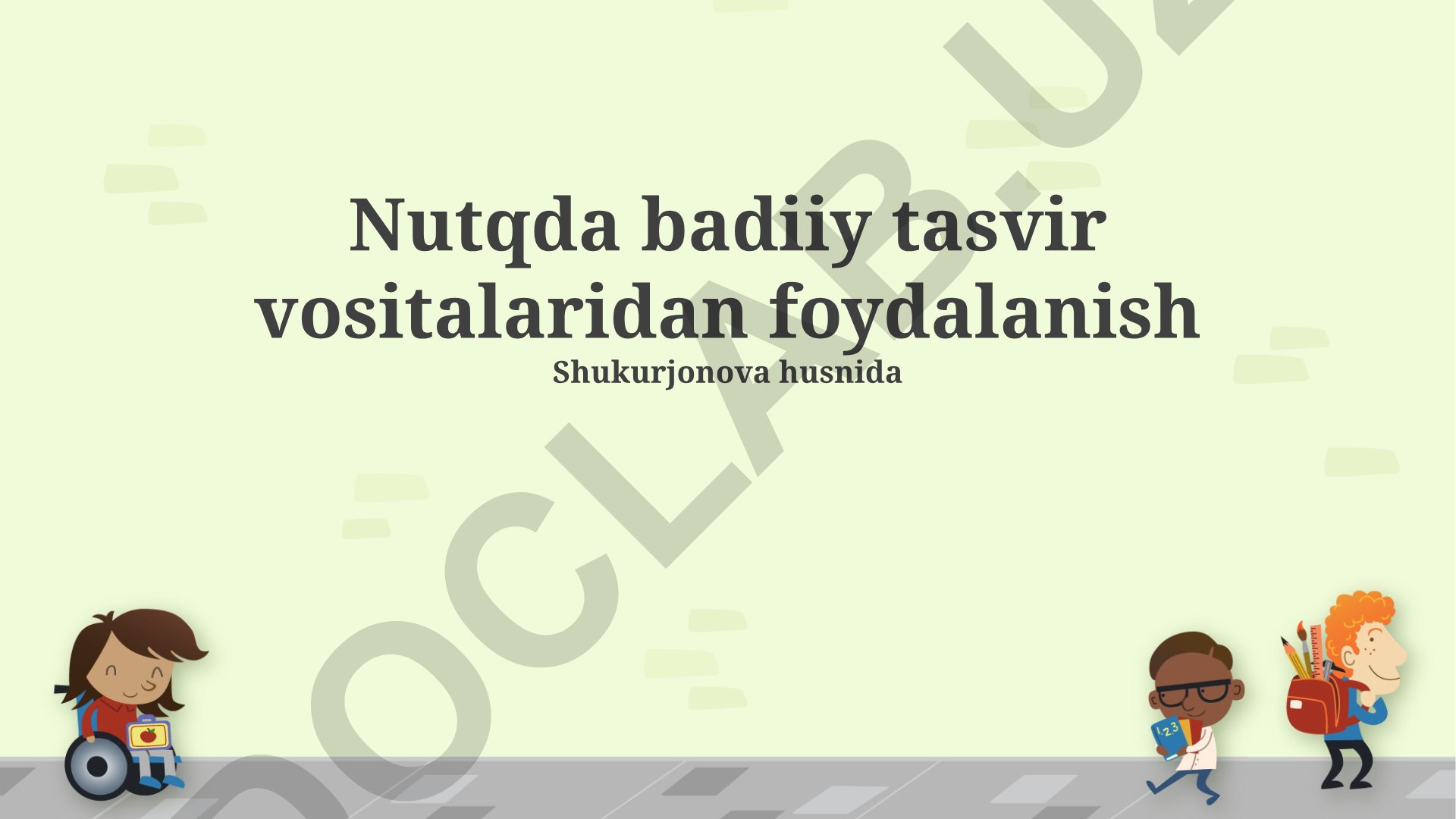 Nutqda badiiy tasvir vositalaridan foydalanish