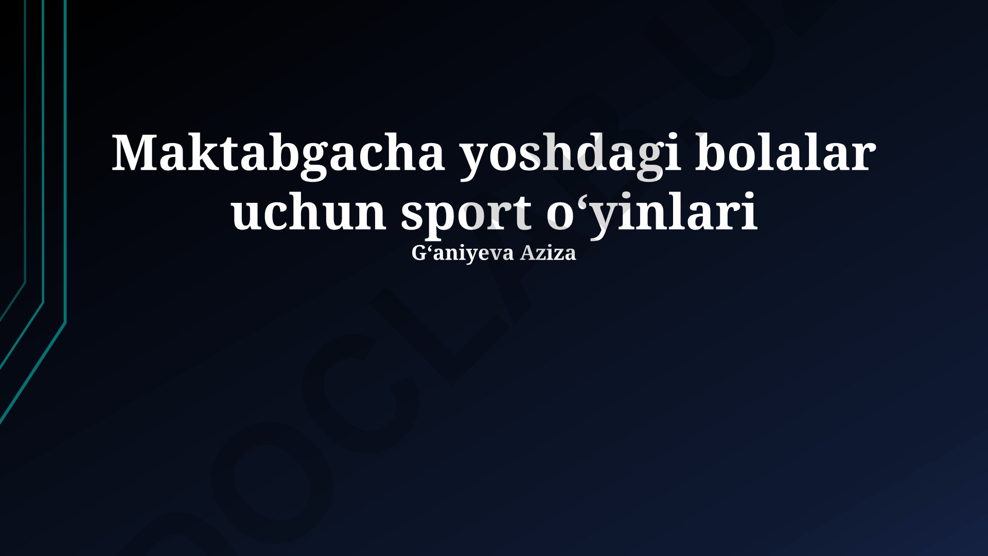 Maktabgacha yoshdagi bolalar uchun sport oʻyinlari