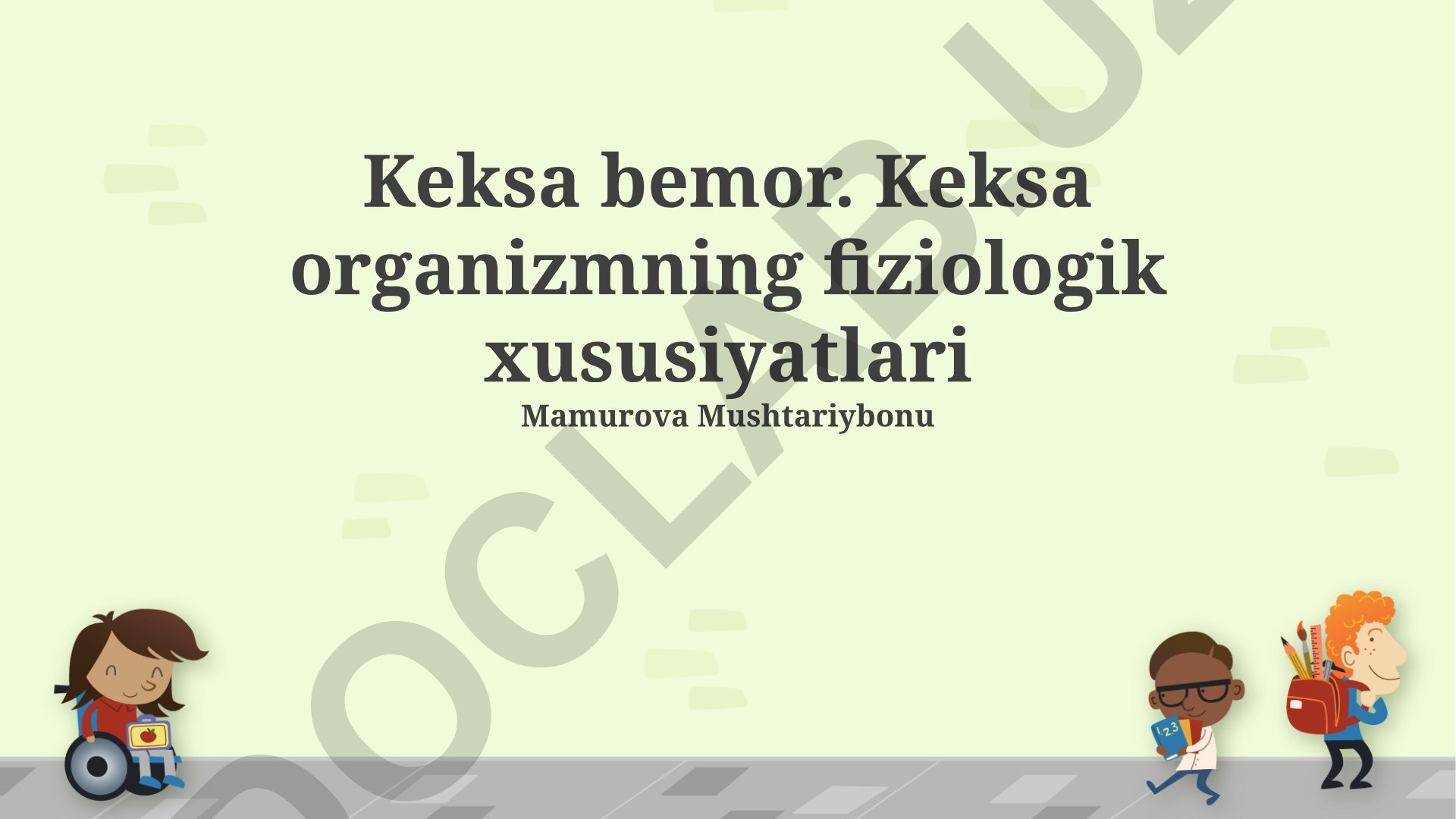 Keksa organizmning fiziologik xususiyatlari va sog'liq muammolari