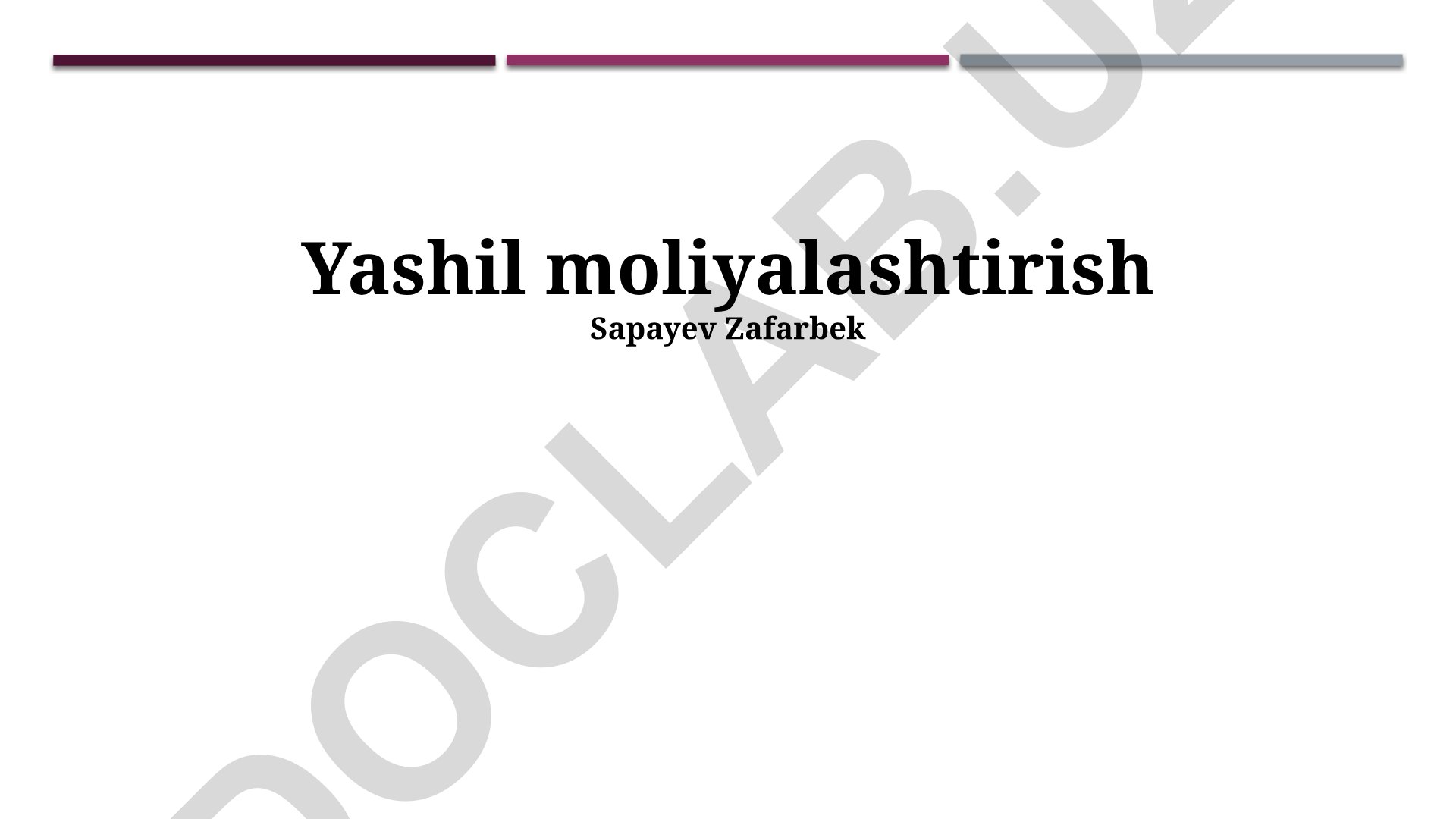 Yashil moliyalashtirishning samaradorligi va kelajagi