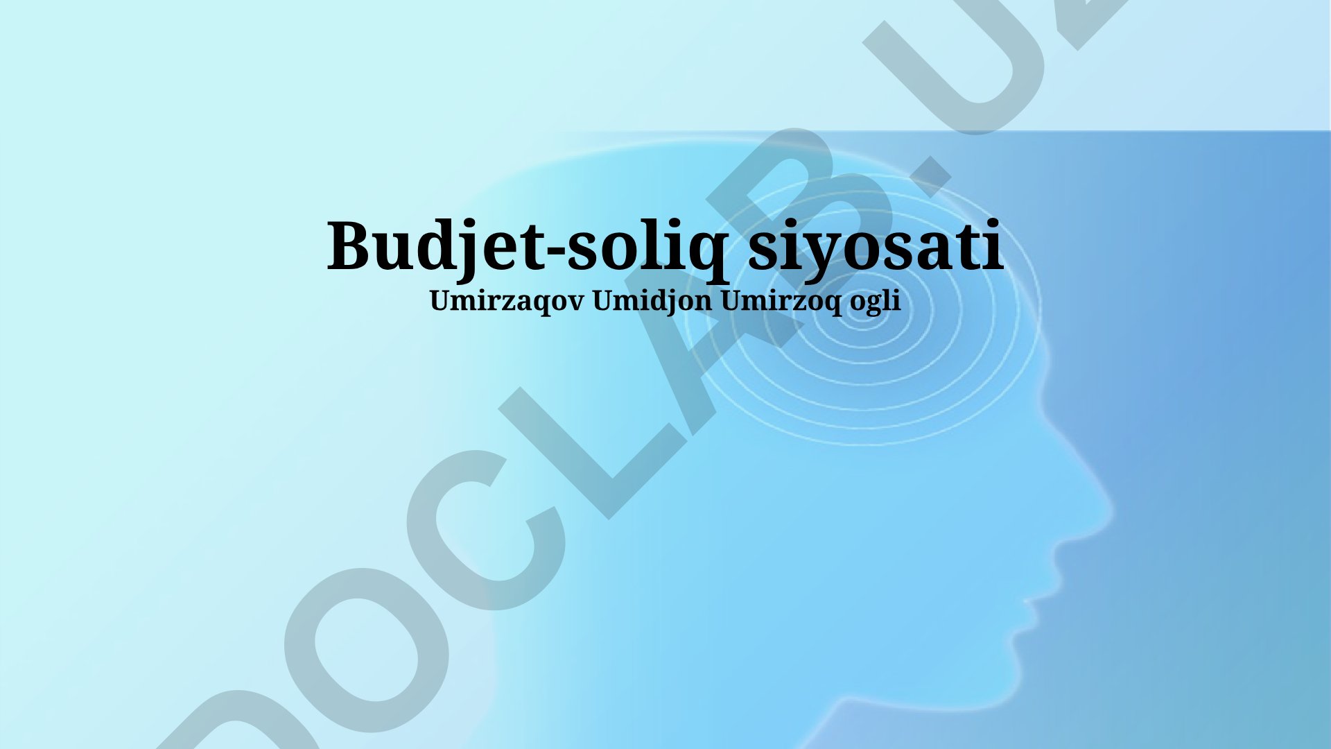 Budjet-soliq siyosati