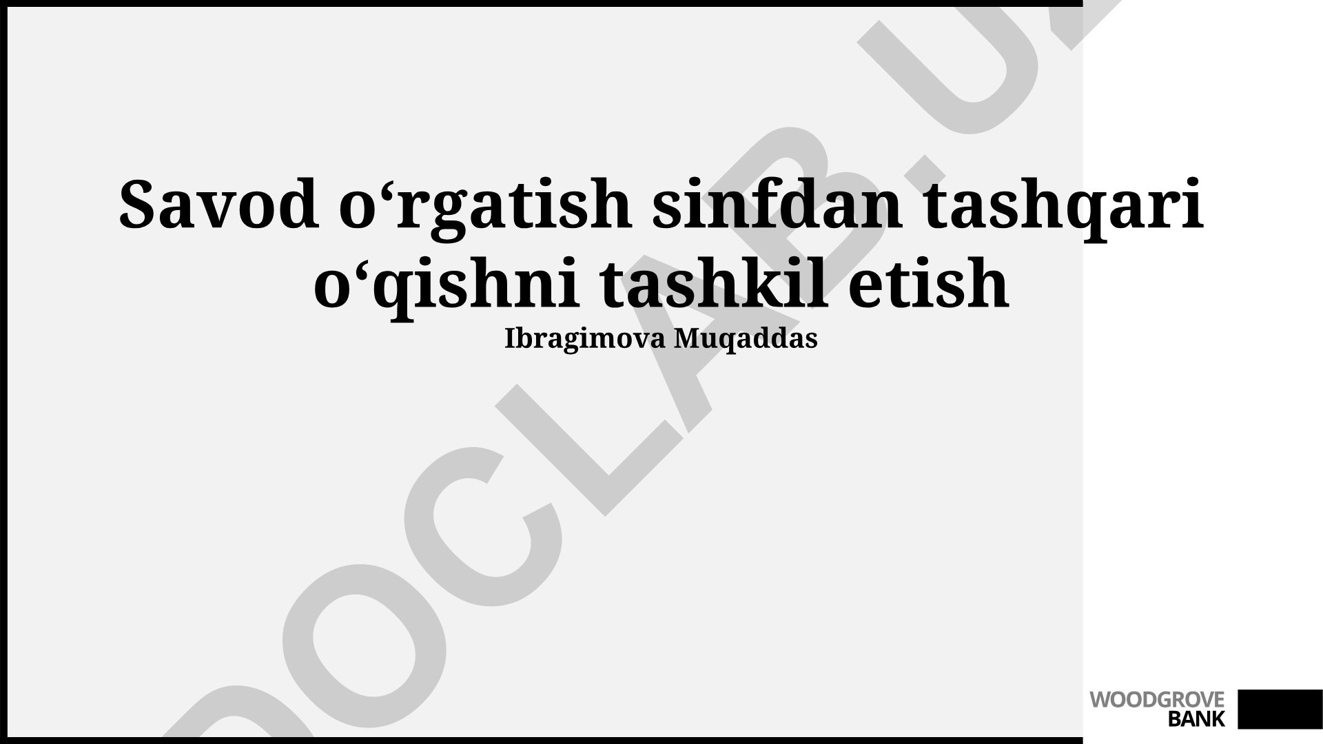 Sinfdan tashqari o'qishni tashkil etish usullari va qiyinchiliklar