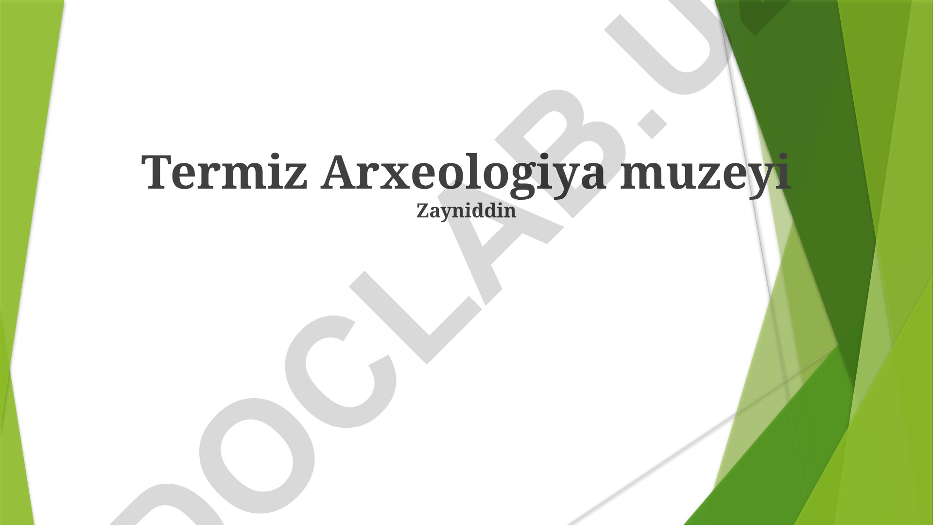 Termiz Arxeologiya muzeyi: Zamonaviylashtirish, eksponatlar va tarixi