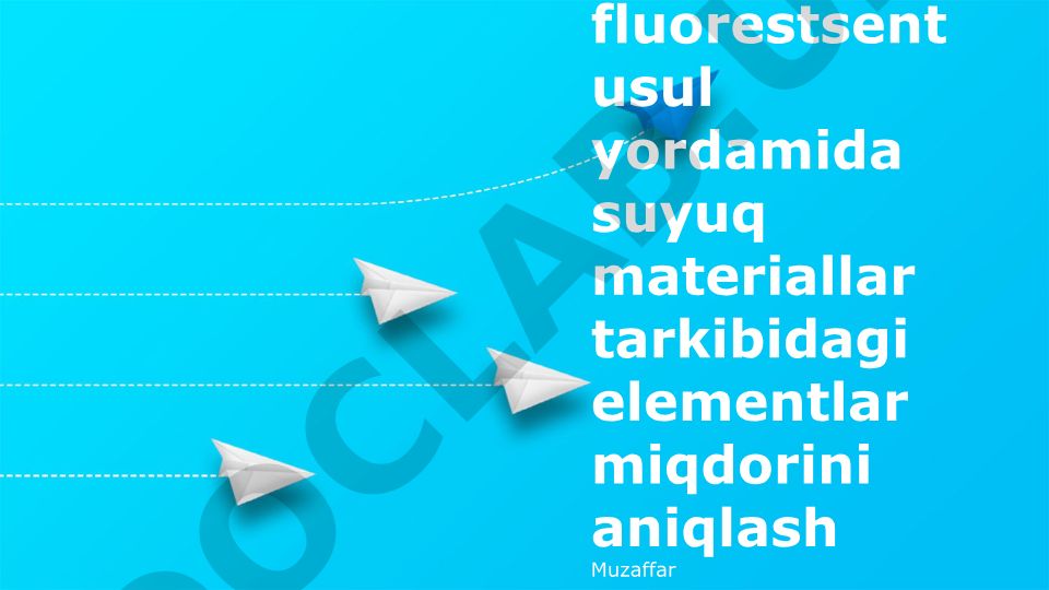 Rentgen fluorestsent usul yordamida suyuq materiallar tarkibidagi elementlar miqdorini aniqlash