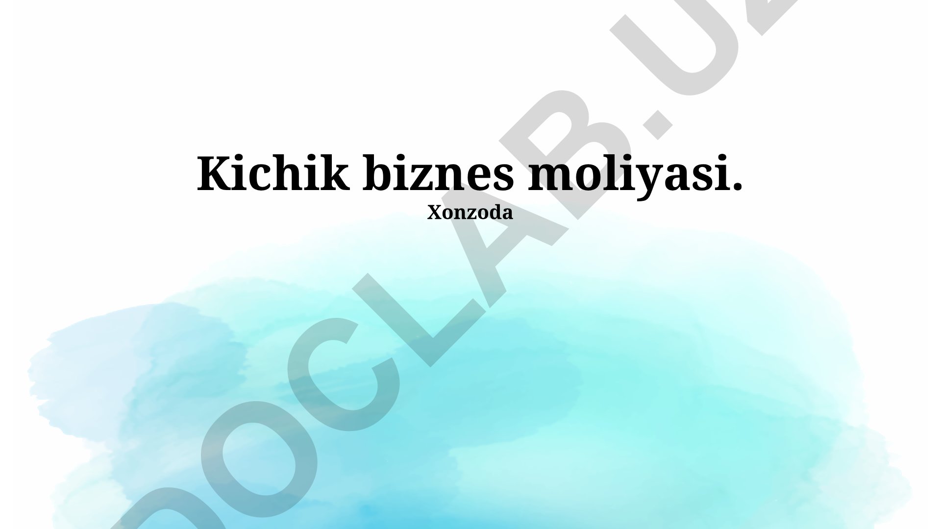 Kichik biznes moliyasi: xarajatlar, daromad va moliyaviy rejalashtirish