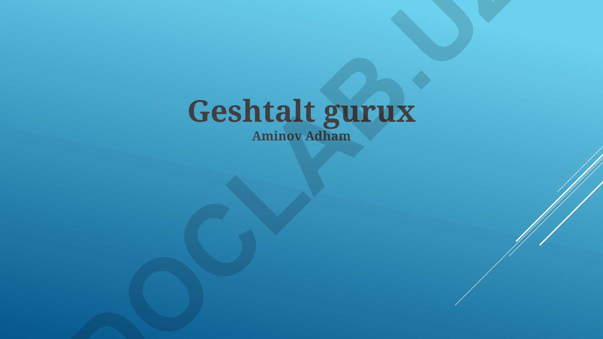Gestalt guruhining asosiy printsiplari va san'atdagi qo'llanilishi
