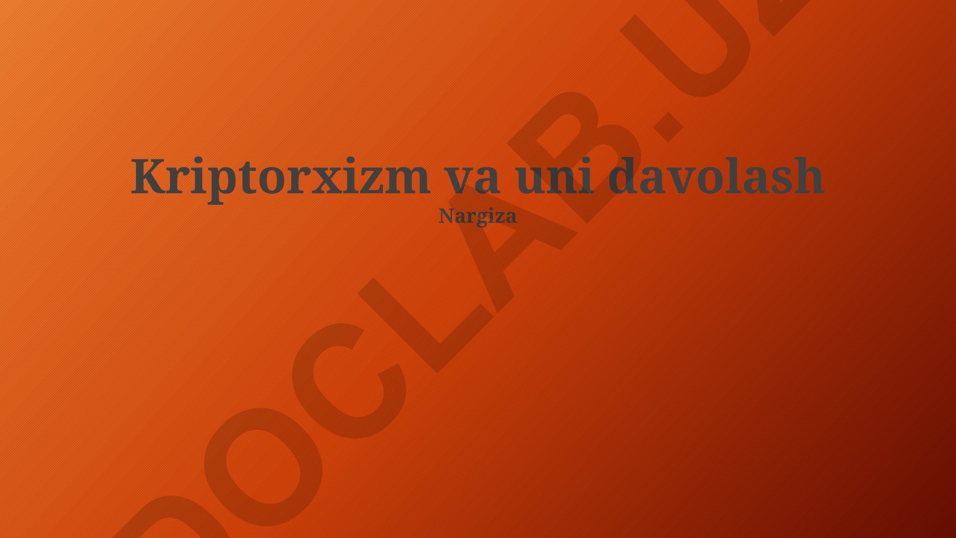 Kriptorxizm va uni davolash