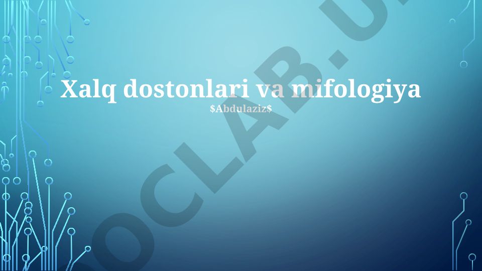 Xalq dostonlari va mifologiyada do'stlik