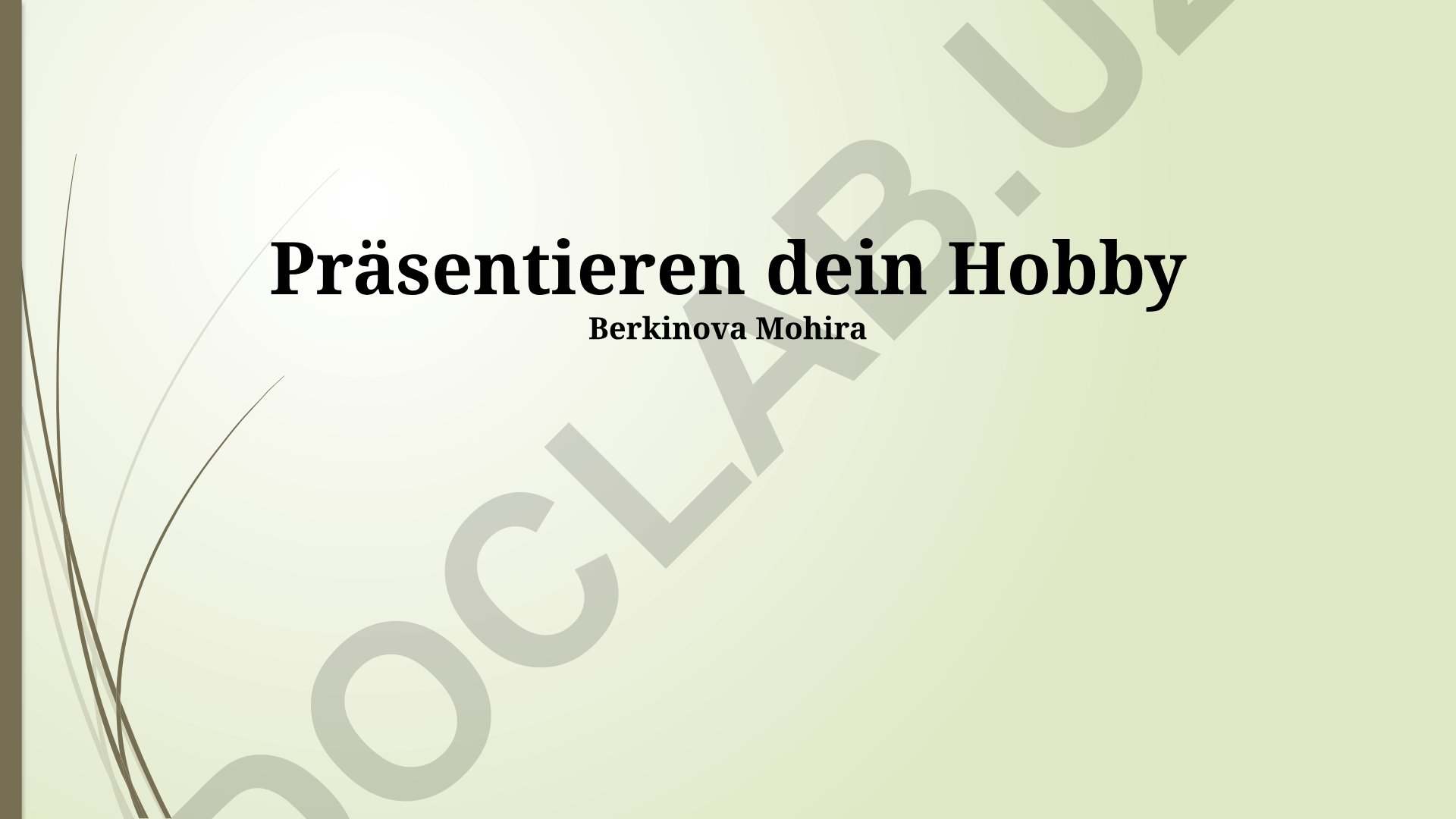 Hobbylar haqida taqdimot: fotosurat, model yasash va pishiriq