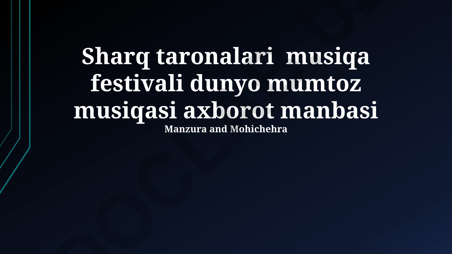 Sharq Taronalari Musiqa Festivali va Jahon Klassik Musiqasi