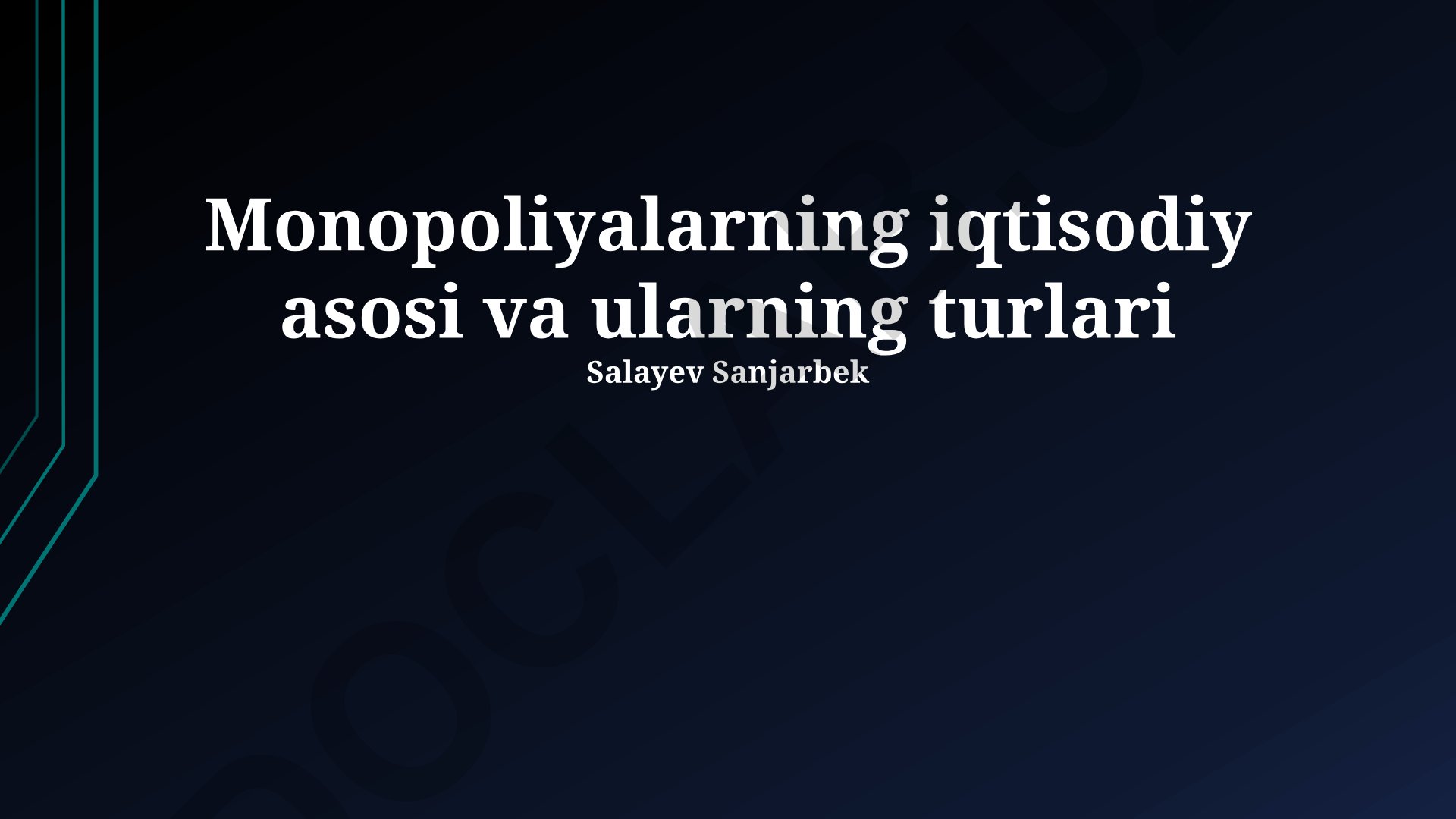 Monopoliyalarning iqtisodiy asosi va turlari