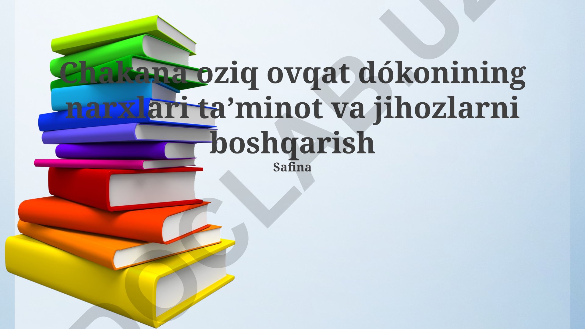 Chakana oziq-ovqat do'konining narxlari ta'minot va jihozlarni boshqarish