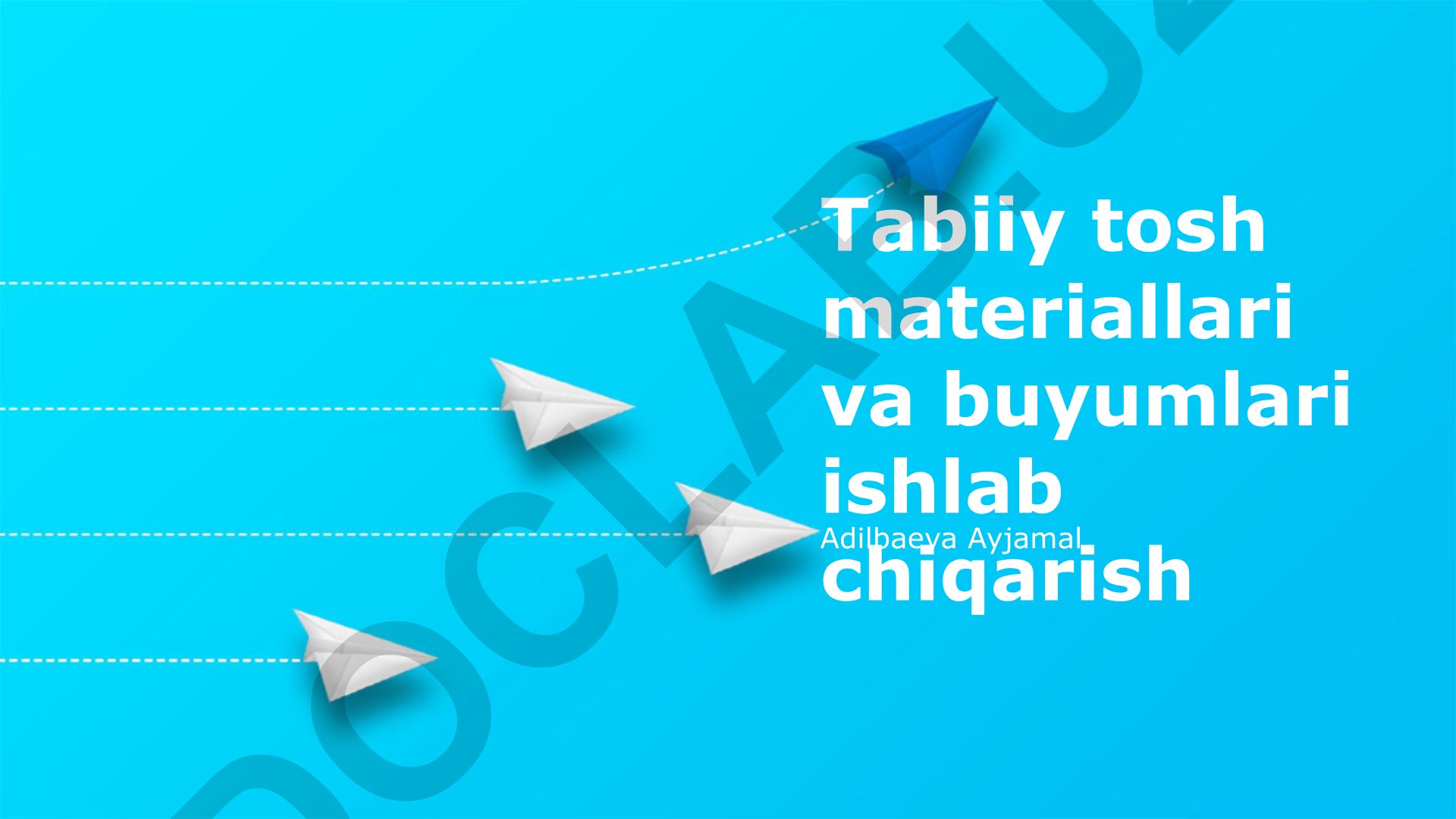 Tabiiy tosh materiallari va buyumlari ishlab chiqarish