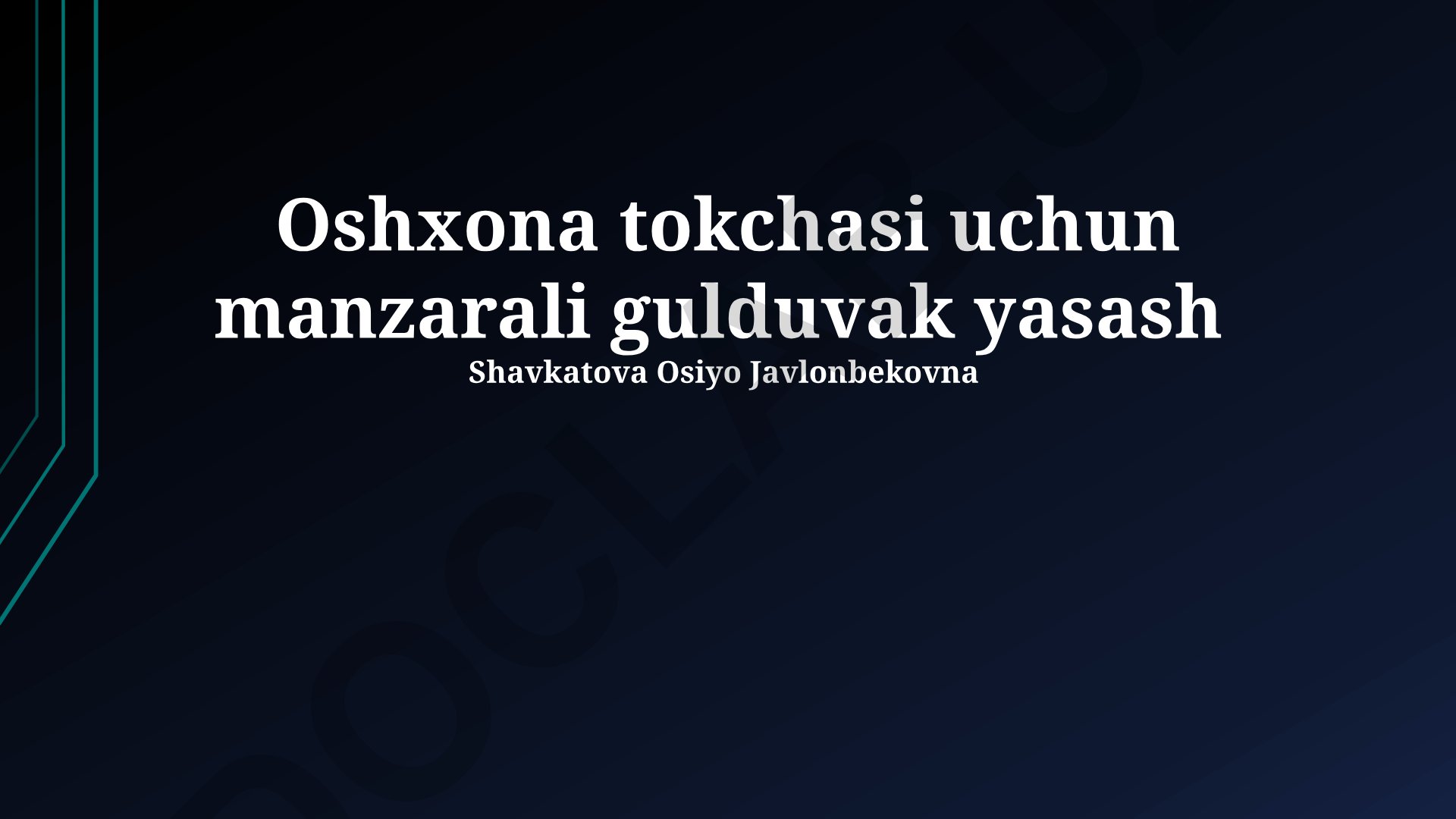 Oshxona tokchasi uchun manzarali gulduvak yasash