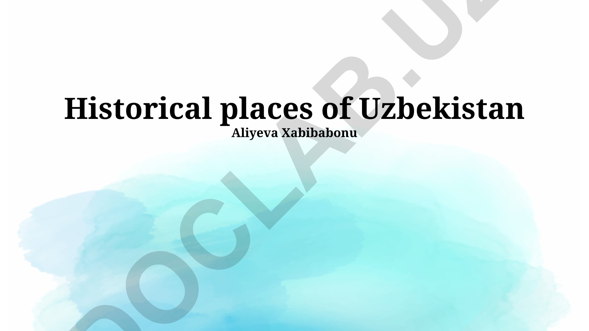 Historical places of Uzbekistan