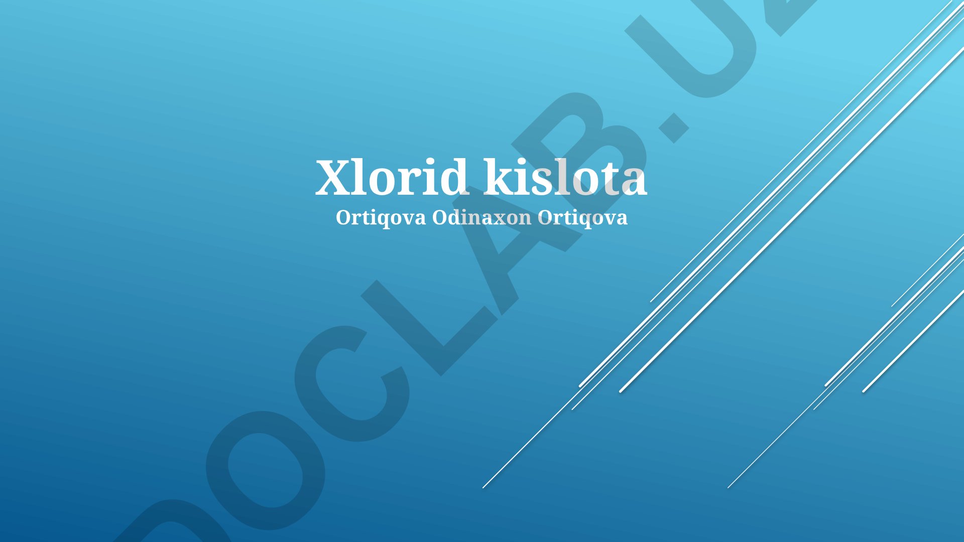 Xlorid kislota: xossalari, qo'llanilishi va atrof muhitga ta'siri
