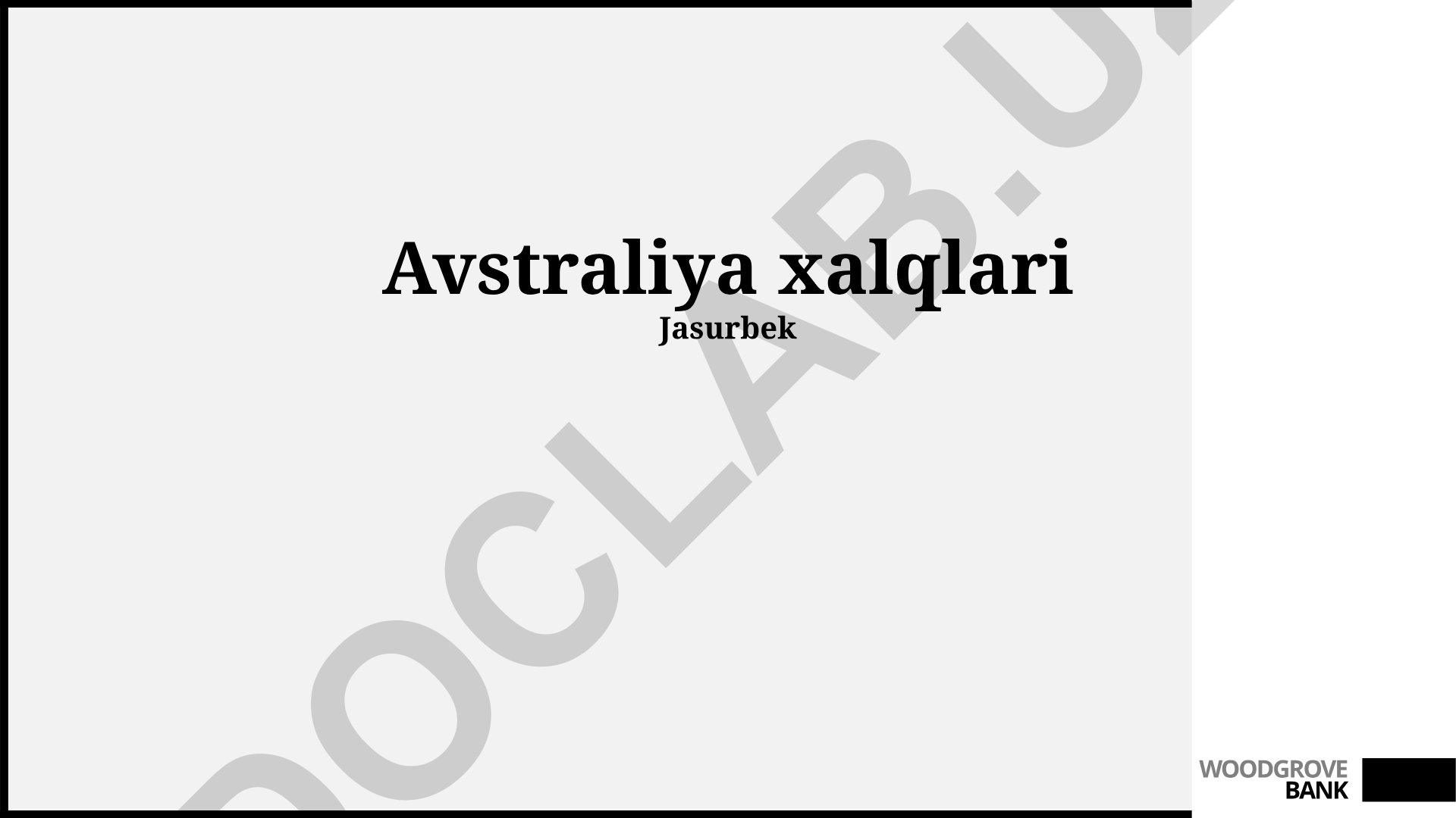 Avstraliya xalqlari va aborigen madaniyati
