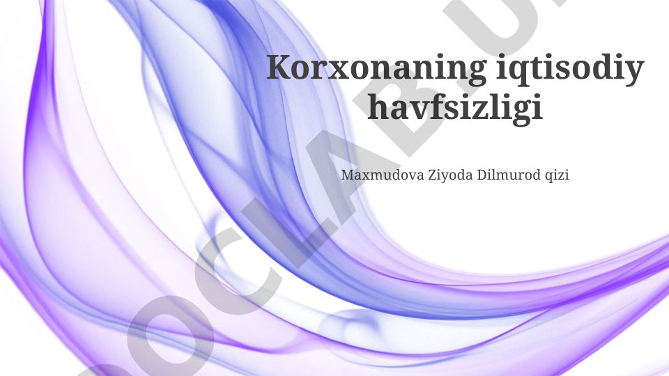Korxona iqtisodiy xavfsizligi: elementlar, mexanizmlar va oshirish yo'llari