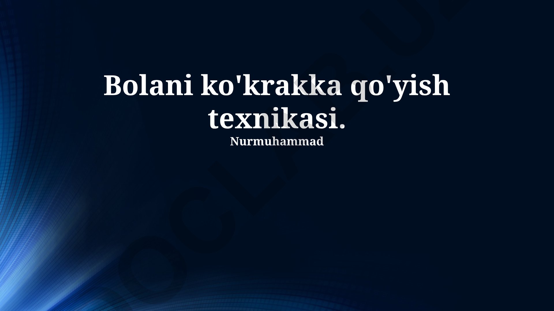 Bolani ko'krakka qo'yish texnikasi