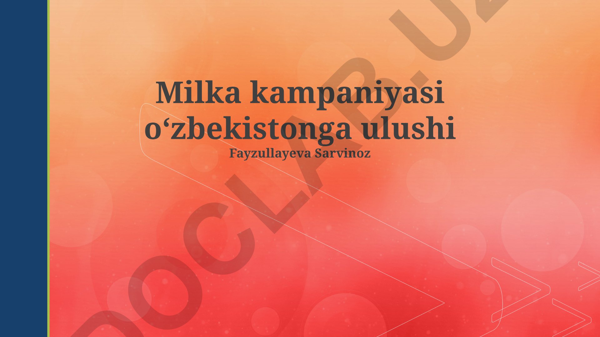Milka kompaniyasining O'zbekistondagi marketing strategiyasi va bozor ulushi
