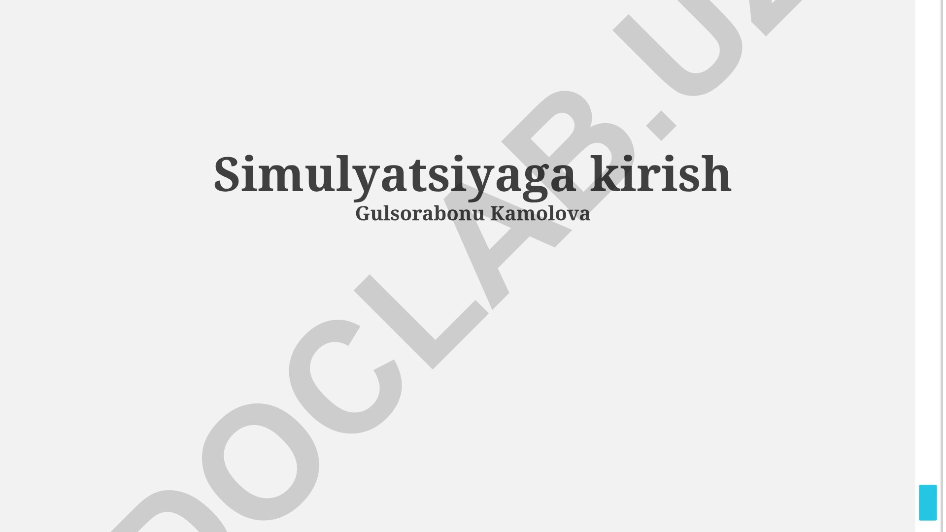 Simulyatsiya ishlash prinsiplari, afzalliklari va qo'llanilishi