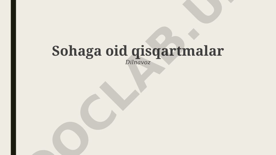 Sohaga oid qisqartmalar: turlari, ta'riflari va qo'llanilishi
